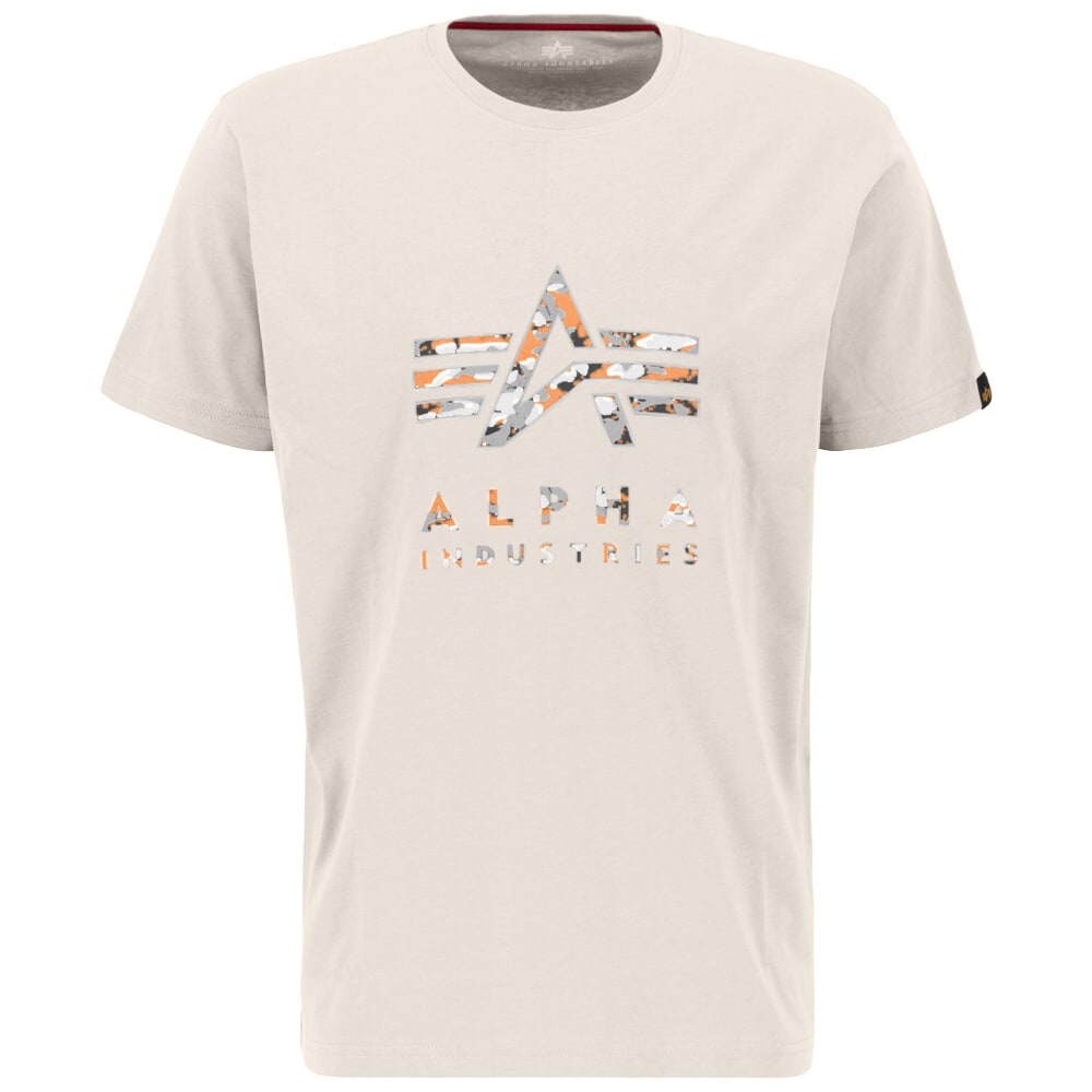 Alpha Industries Camo Puff Print T-shirt - Jet Stream White