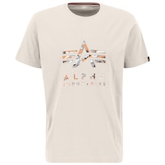 Alpha Industries Camo Puff Print T-shirt - Jet Stream White