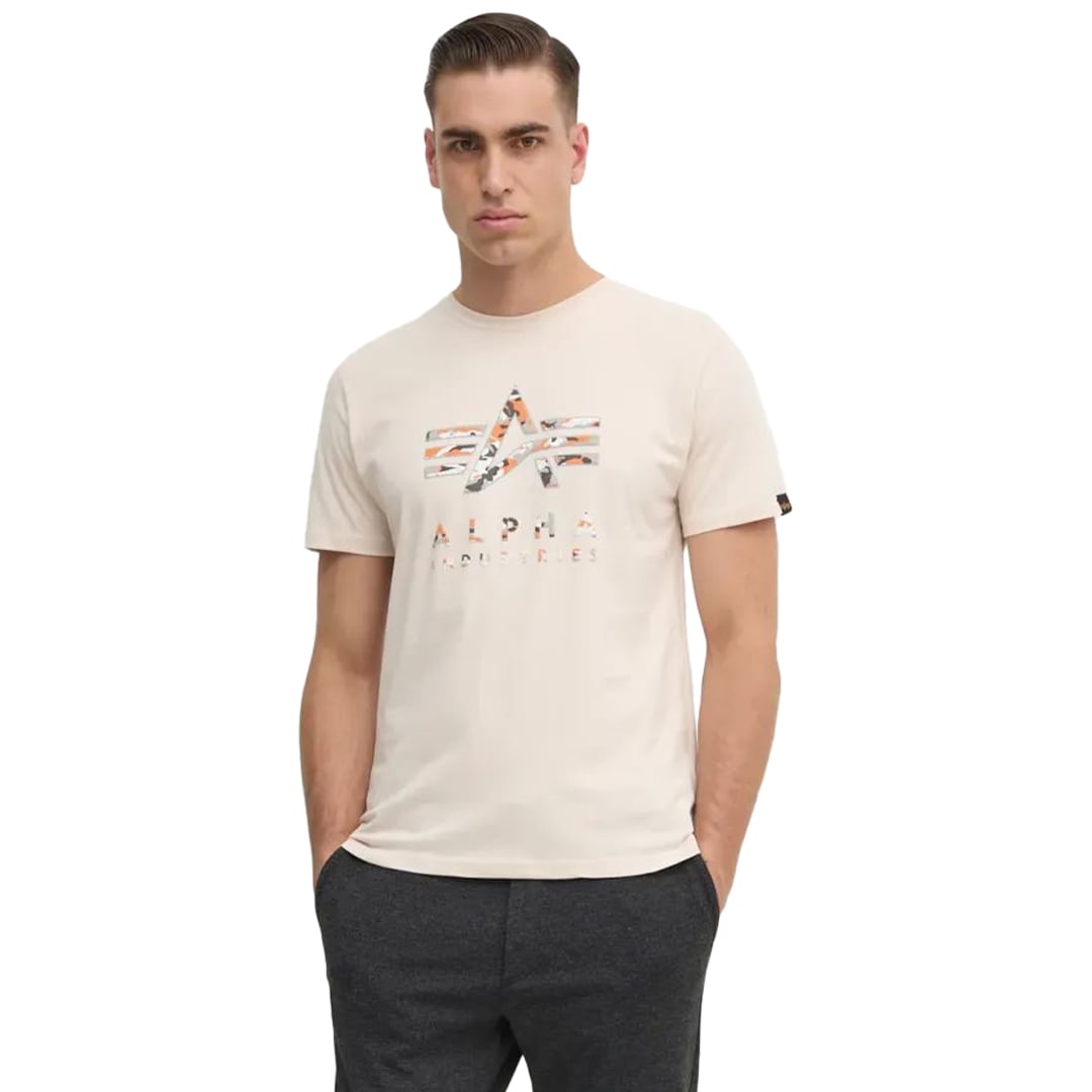 Alpha Industries Camo Puff Print T-shirt - Jet Stream White