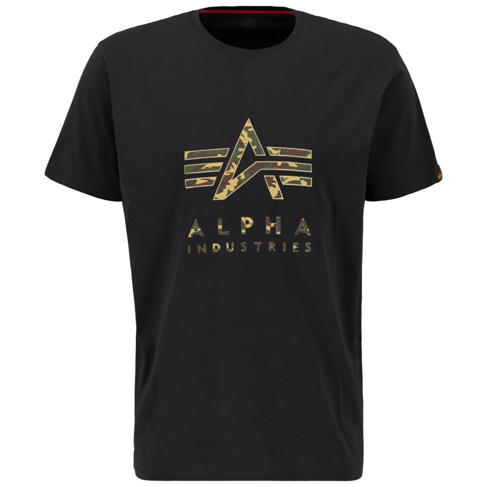 Alpha Industries Camo Puff Print T-shirt - Black