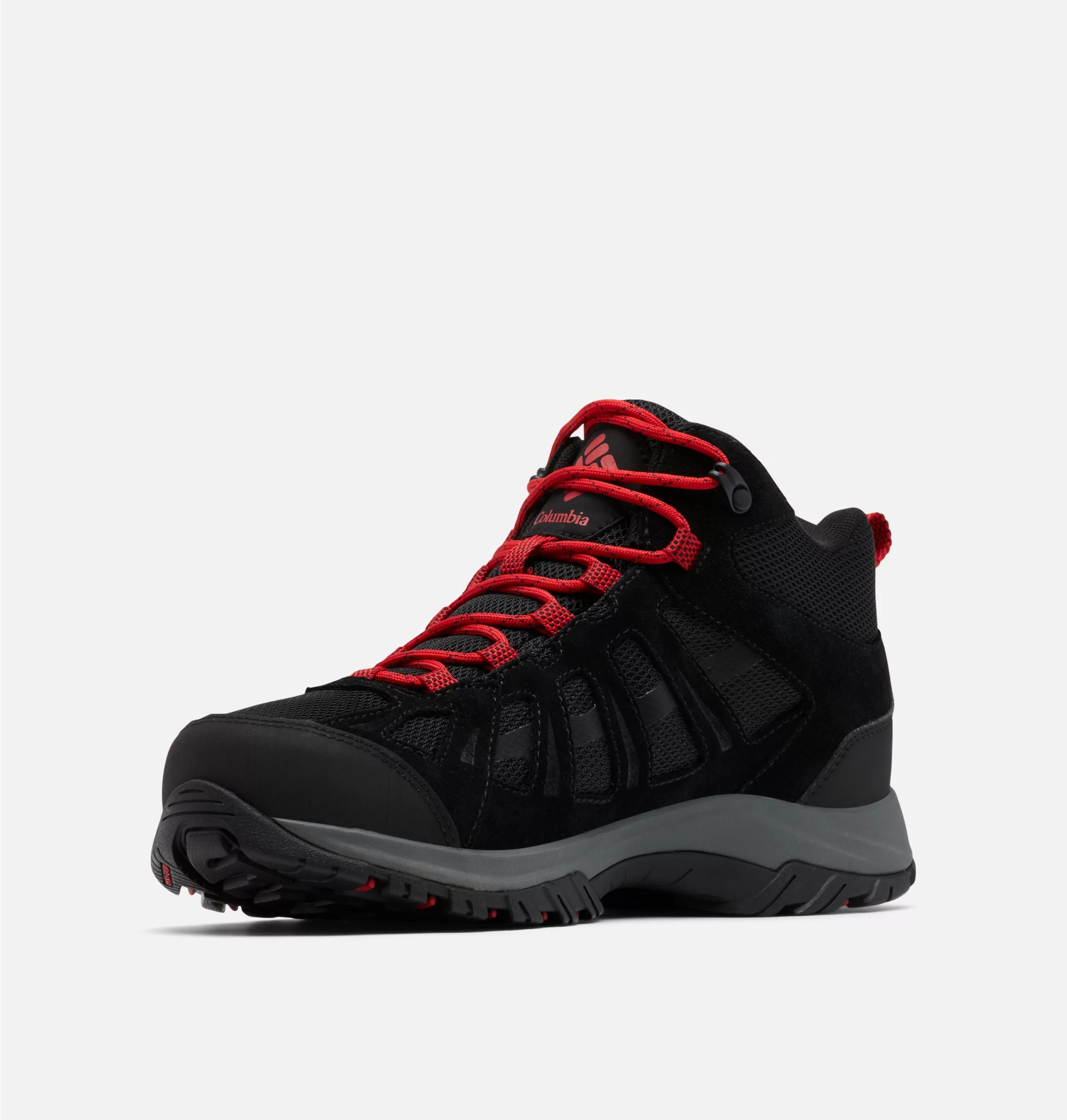 Columbia Redmond III Mid Waterproof Boots - Black/Mountain Red