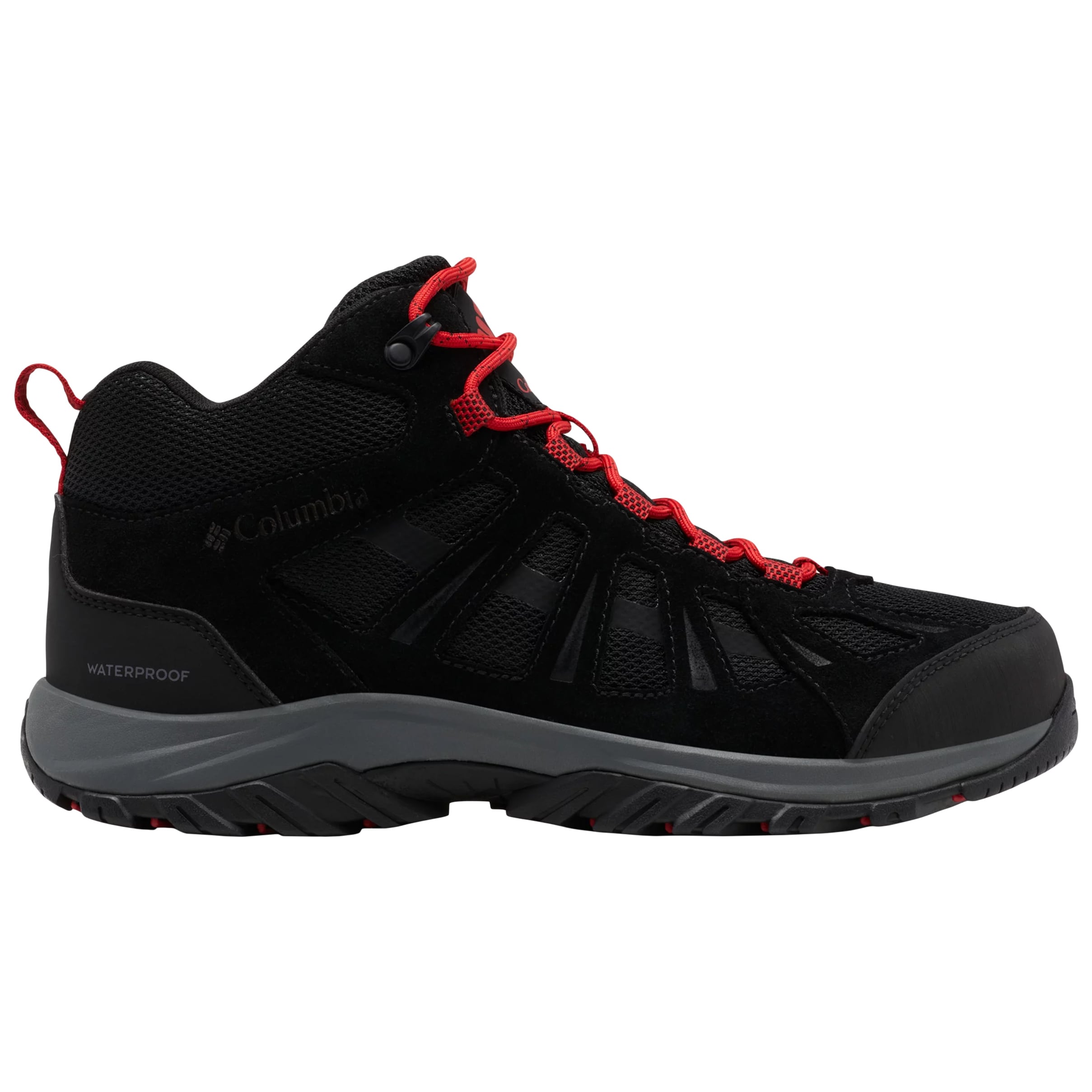 Columbia Redmond III Mid Waterproof Boots - Black/Mountain Red