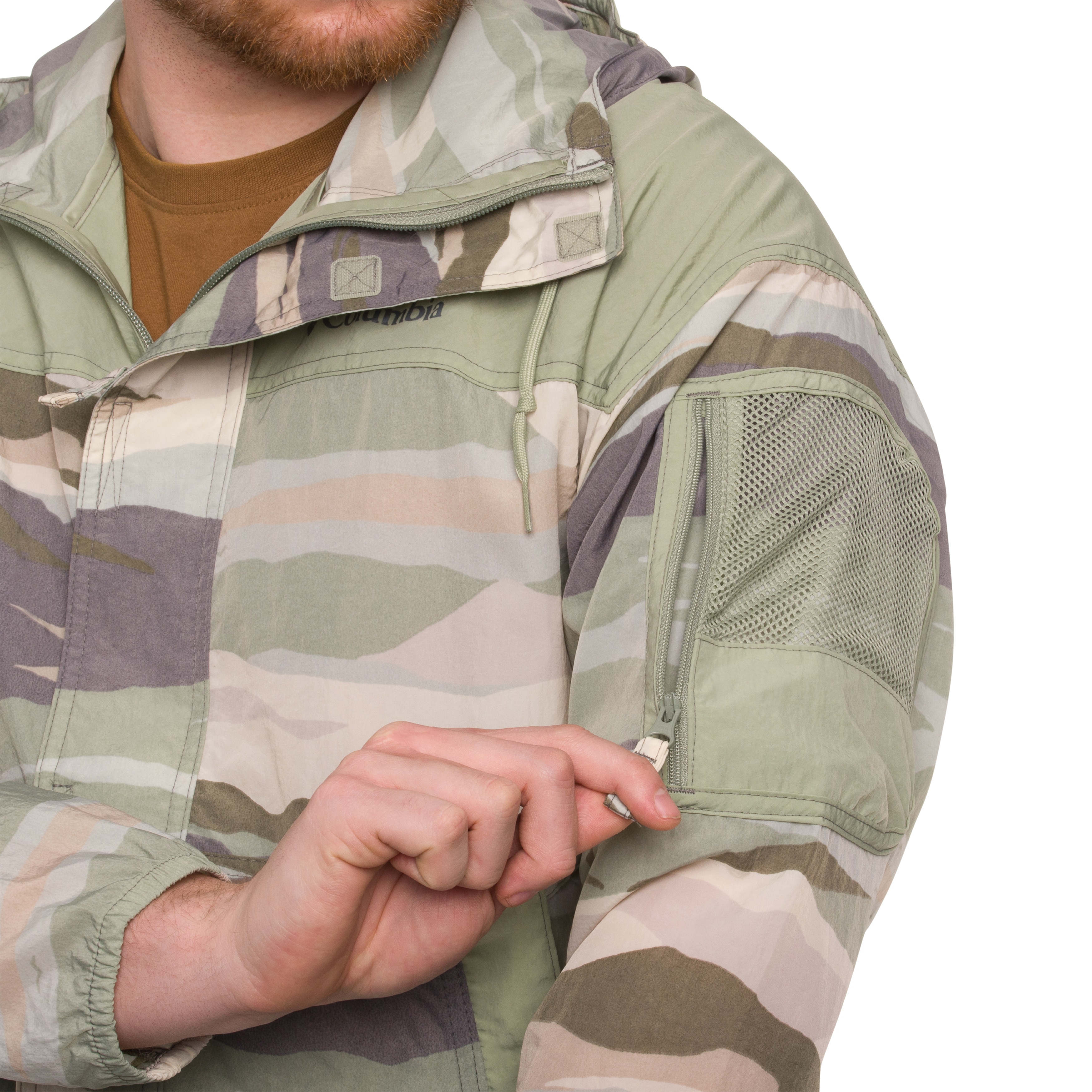 Columbia Challenger II Printed Windbreaker Jacket - Safari Roque Valley/Safari