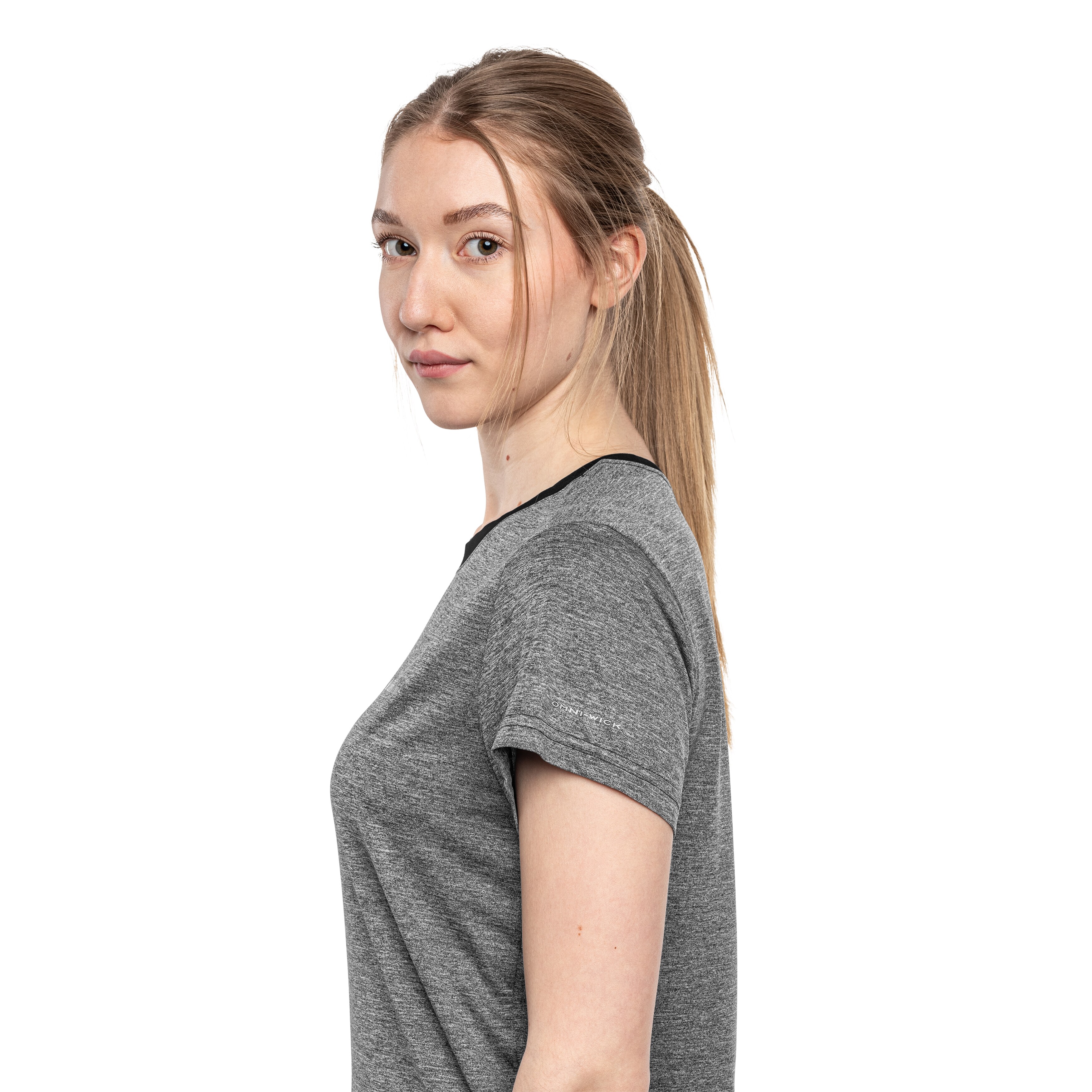 Columbia Bluevista Hill Women's Short Sleeve Crew T-Shirt - Black Heather