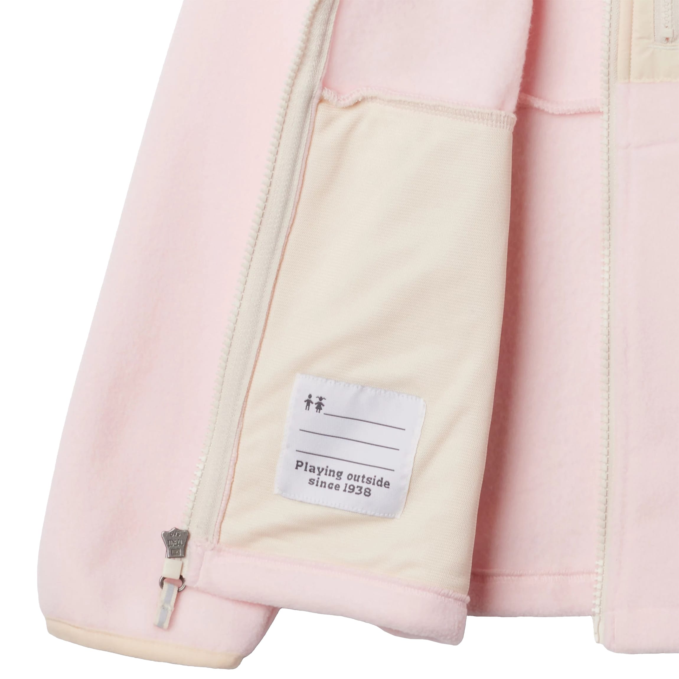 Columbia Youth Fast Trek IV Full Zip Children's Fleece - Satin Pink/Chalk