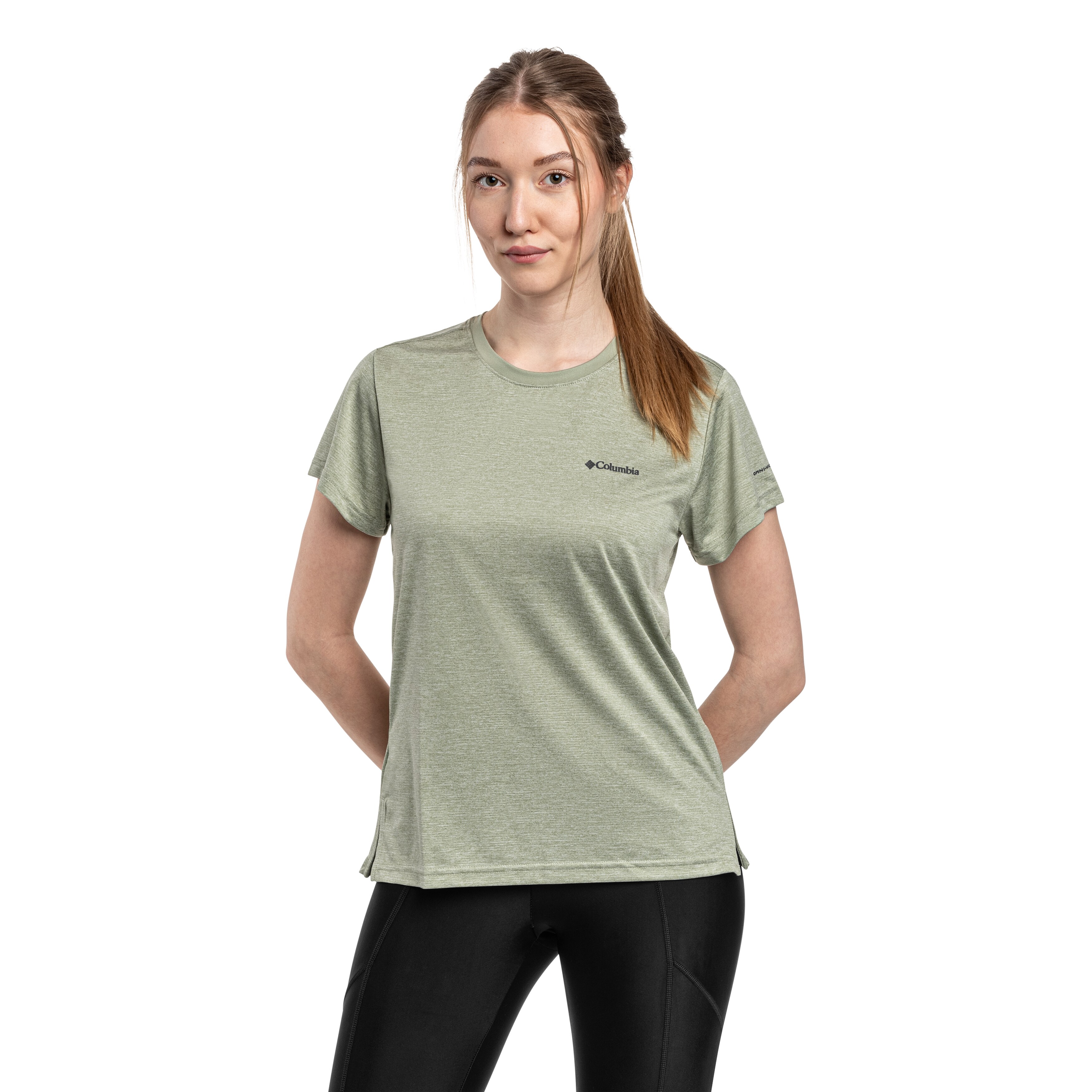 Columbia Bluevista Hill Women's Short Sleeve Crew T-Shirt - Safari Heather