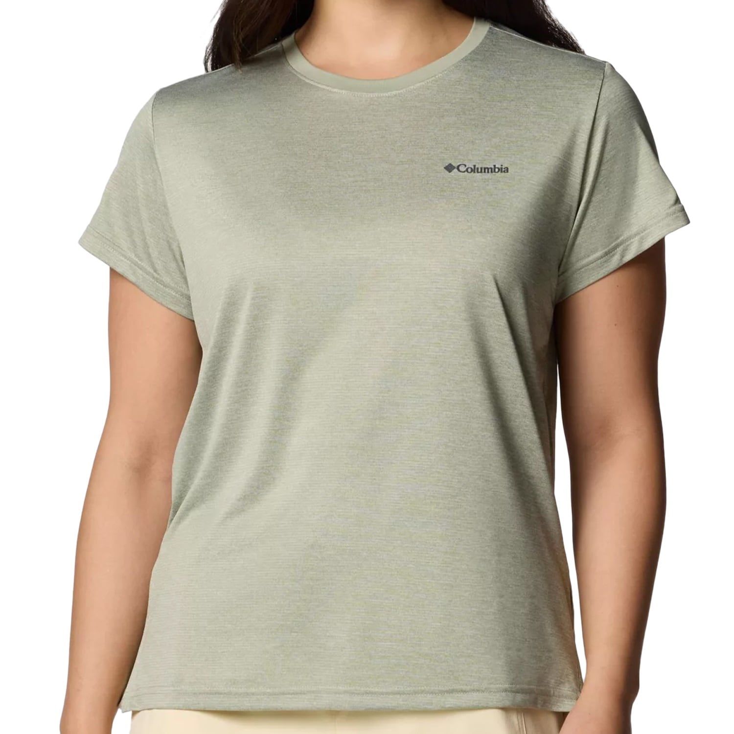 Columbia Bluevista Hill Women's Short Sleeve Crew T-Shirt - Safari Heather