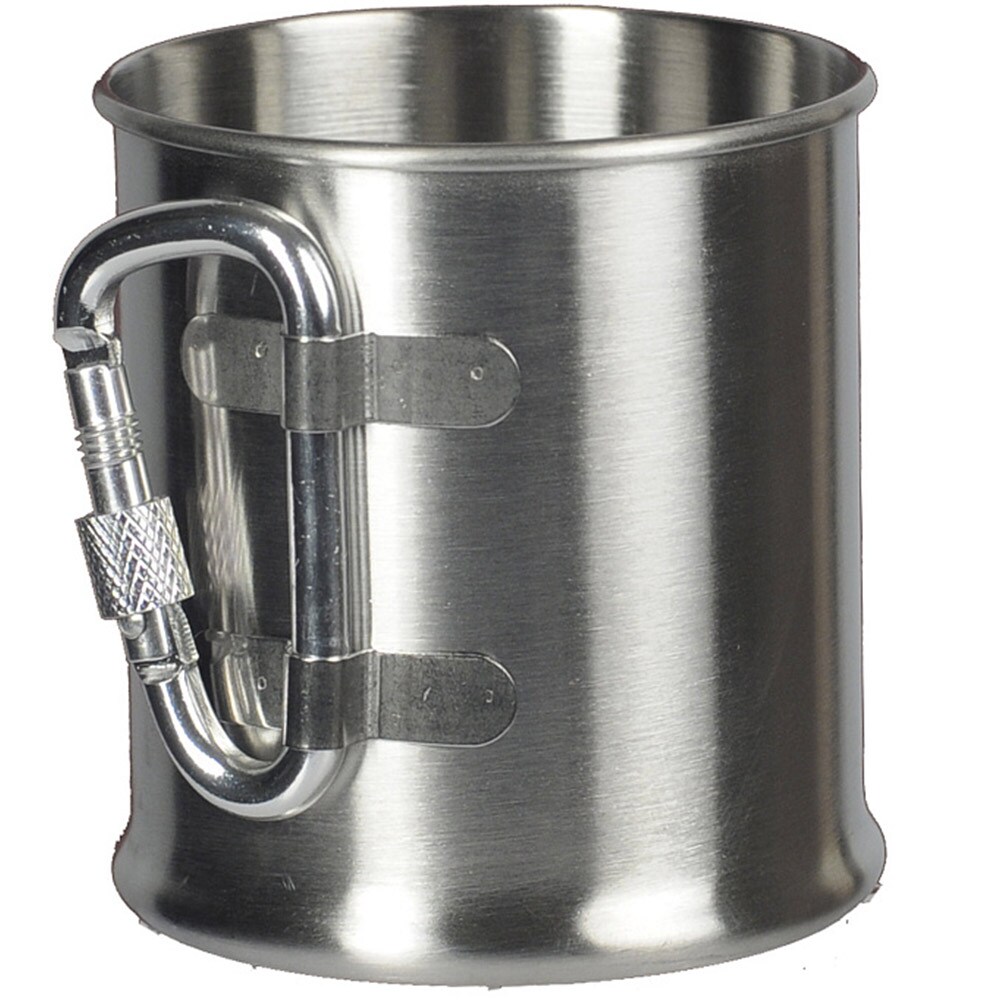 M-Tac Steel Mug with a carabiner 0,25 l