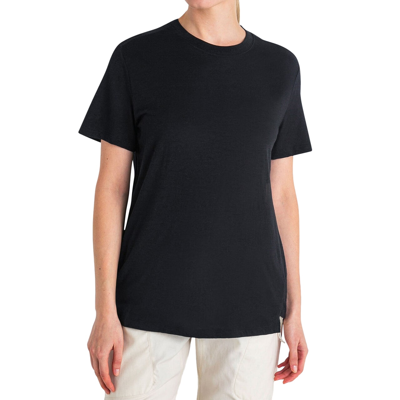 Icebreaker Merino 150 Tech Lite Short Sleeve Relaxed T-Shirt for Women - Black