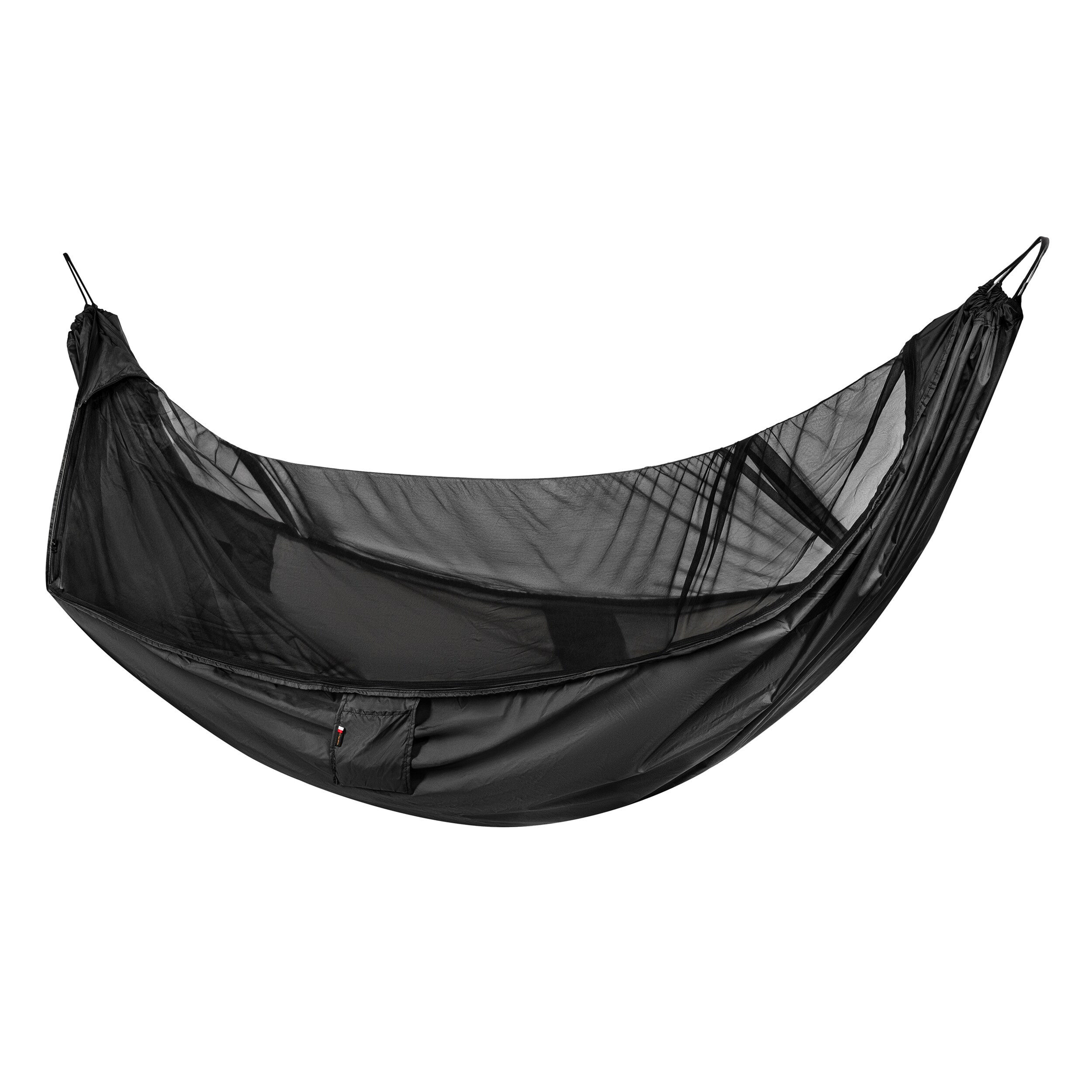 TigerWood Dragonfly V2 Long Pocket Ultra-Light Hammock Black - with mosquito net