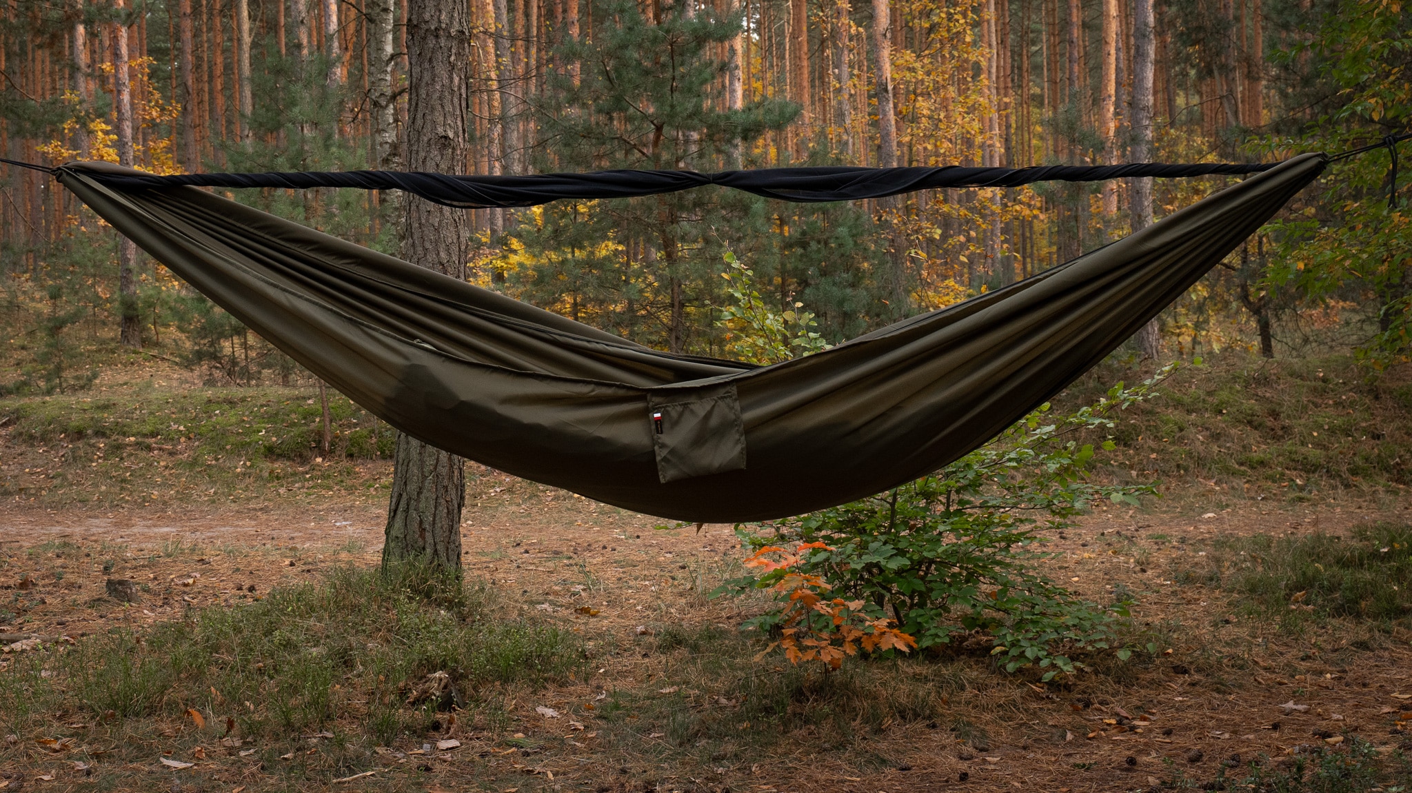 TigerWood Dragonfly V2 Long Double Zip Khaki Ultralight Hammock - with mosquito net