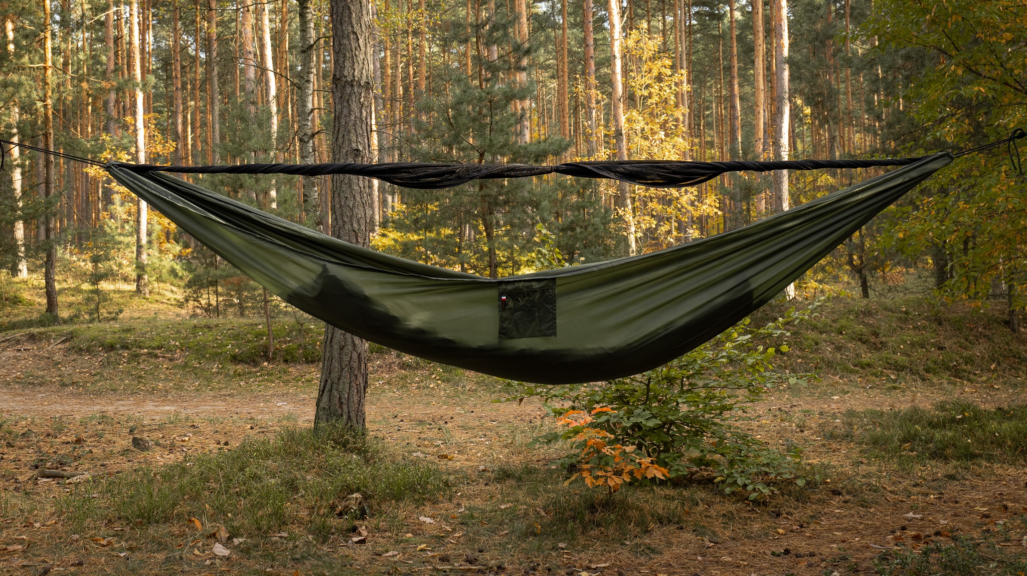 TigerWood Dragonfly V2 Double Zip Ultra-light Hammock Green - with mosquito net