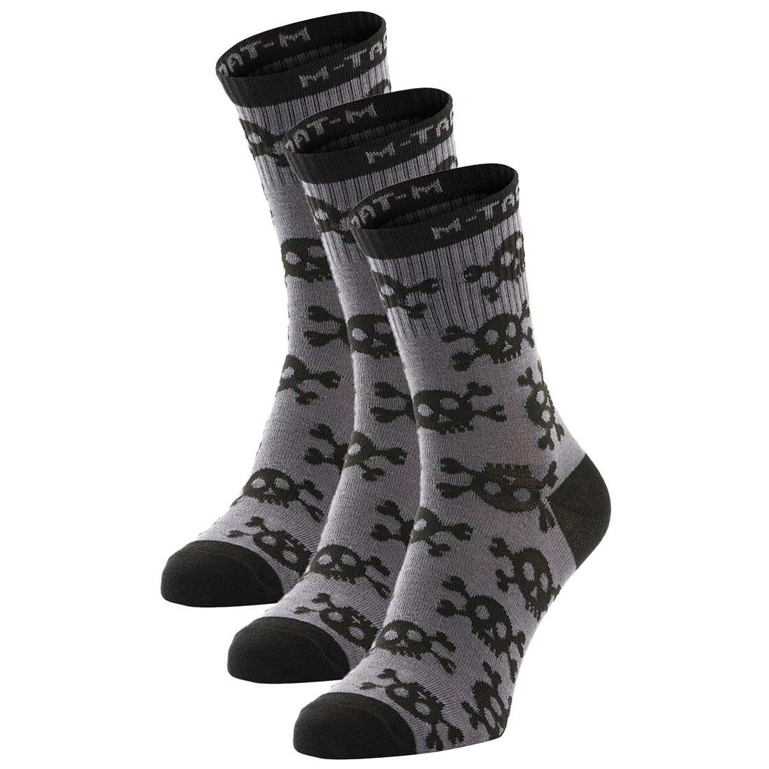 M-Tac MK.3 Pirate Skull 3 pairs Socks - Dark Grey