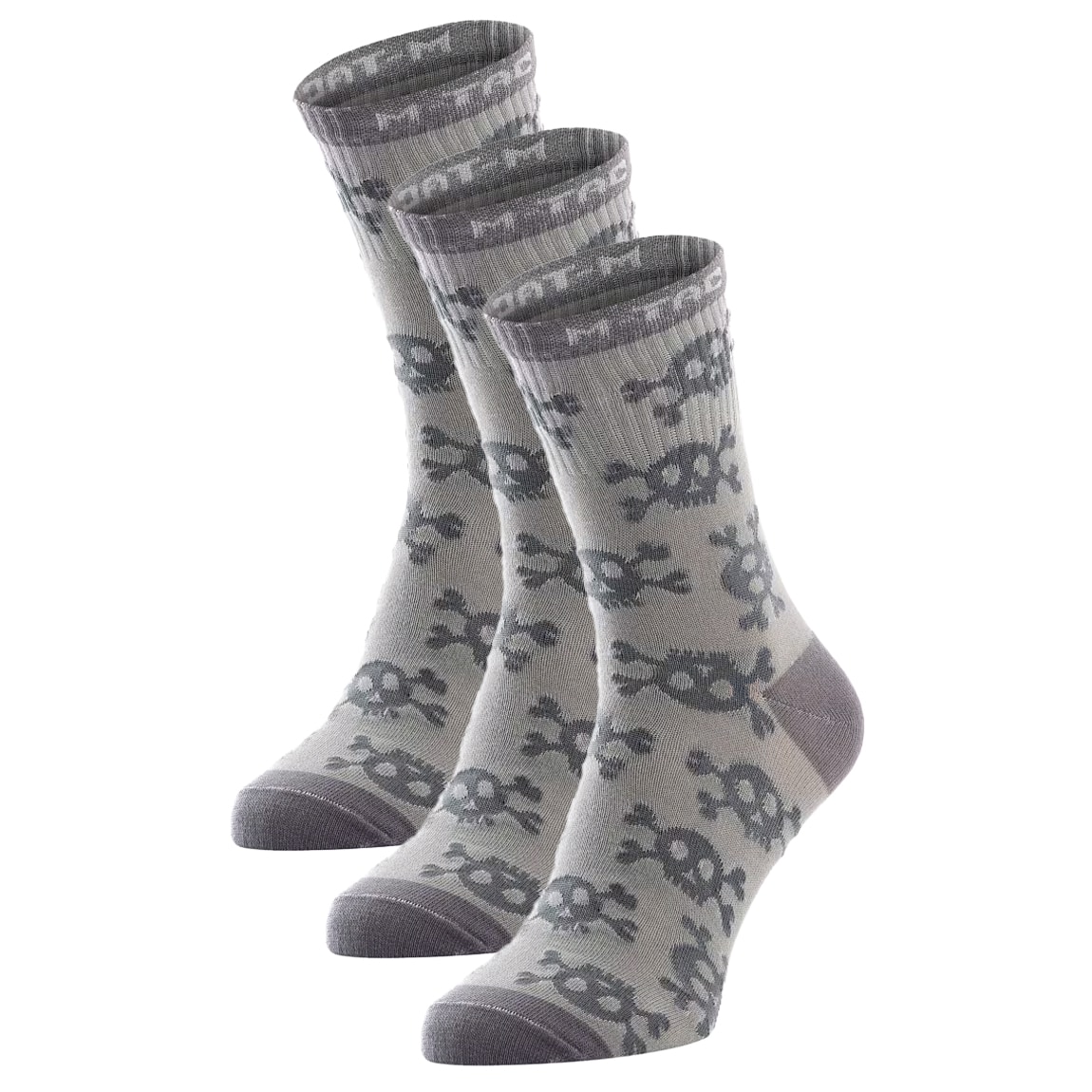 M-Tac MK.3 Pirate Skull Socks 3 Pairs - Light Grey