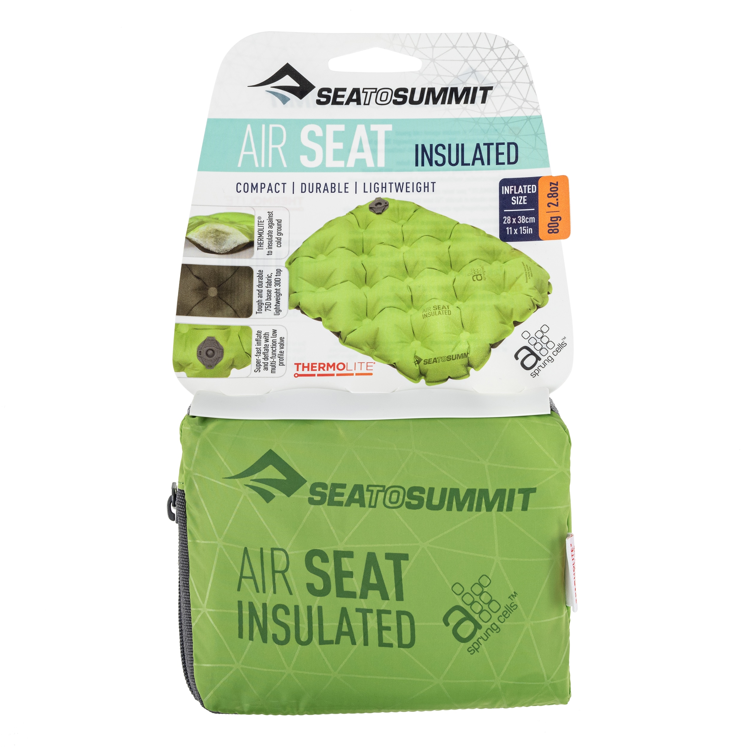 Sea To Summit Inflatable Insulated Seat Mat - Olive