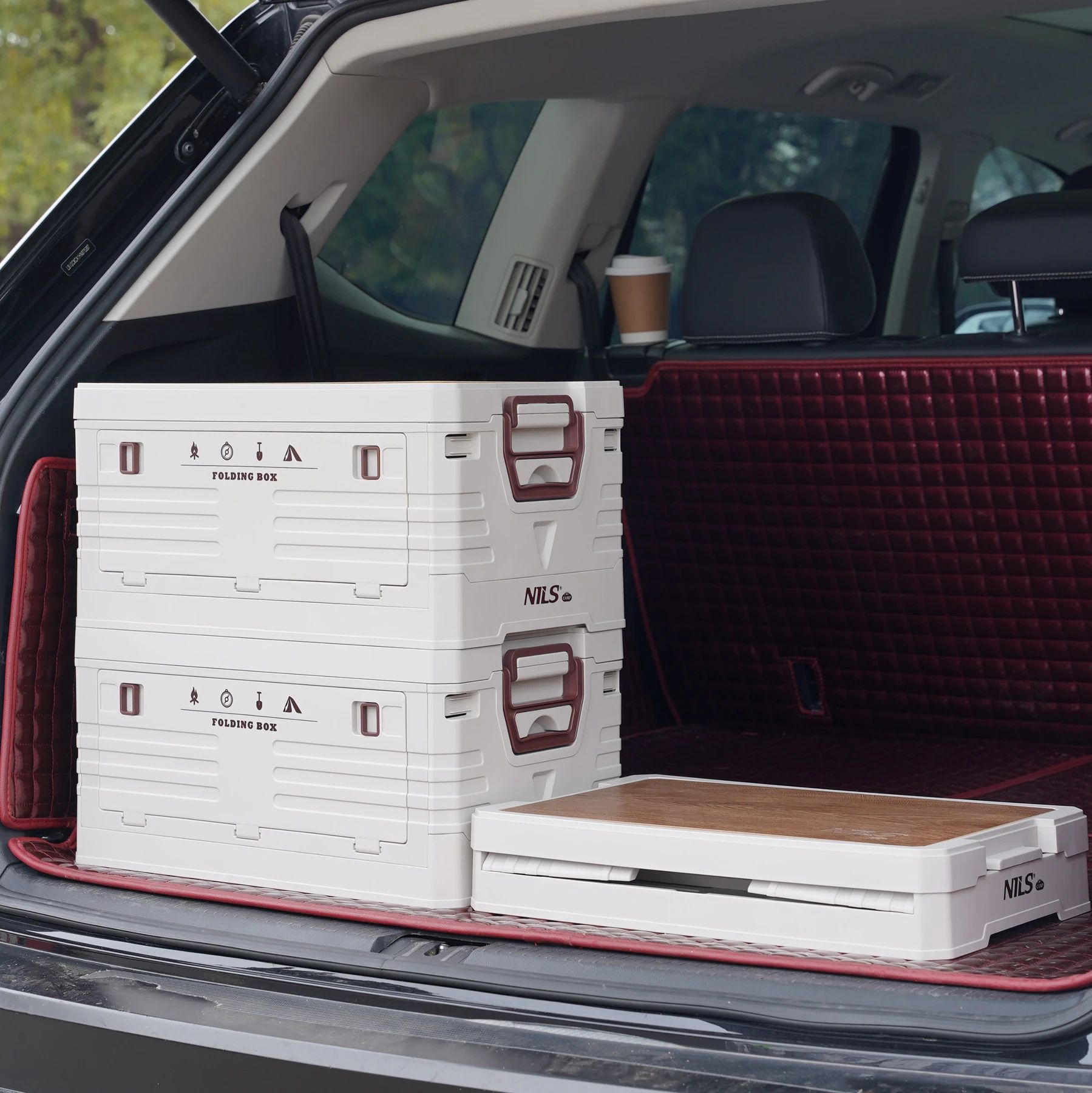 Nils Camp NCB4002 Transport Box 32 l with wooden top