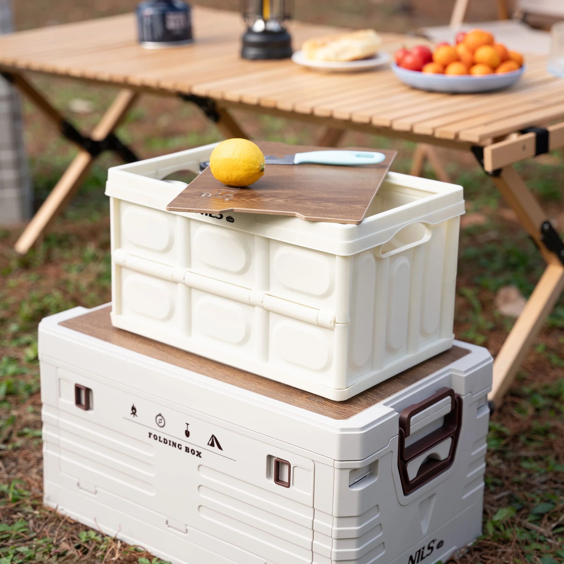 Nils Camp NCB4007 Transport Crate with Wooden Top 9 l