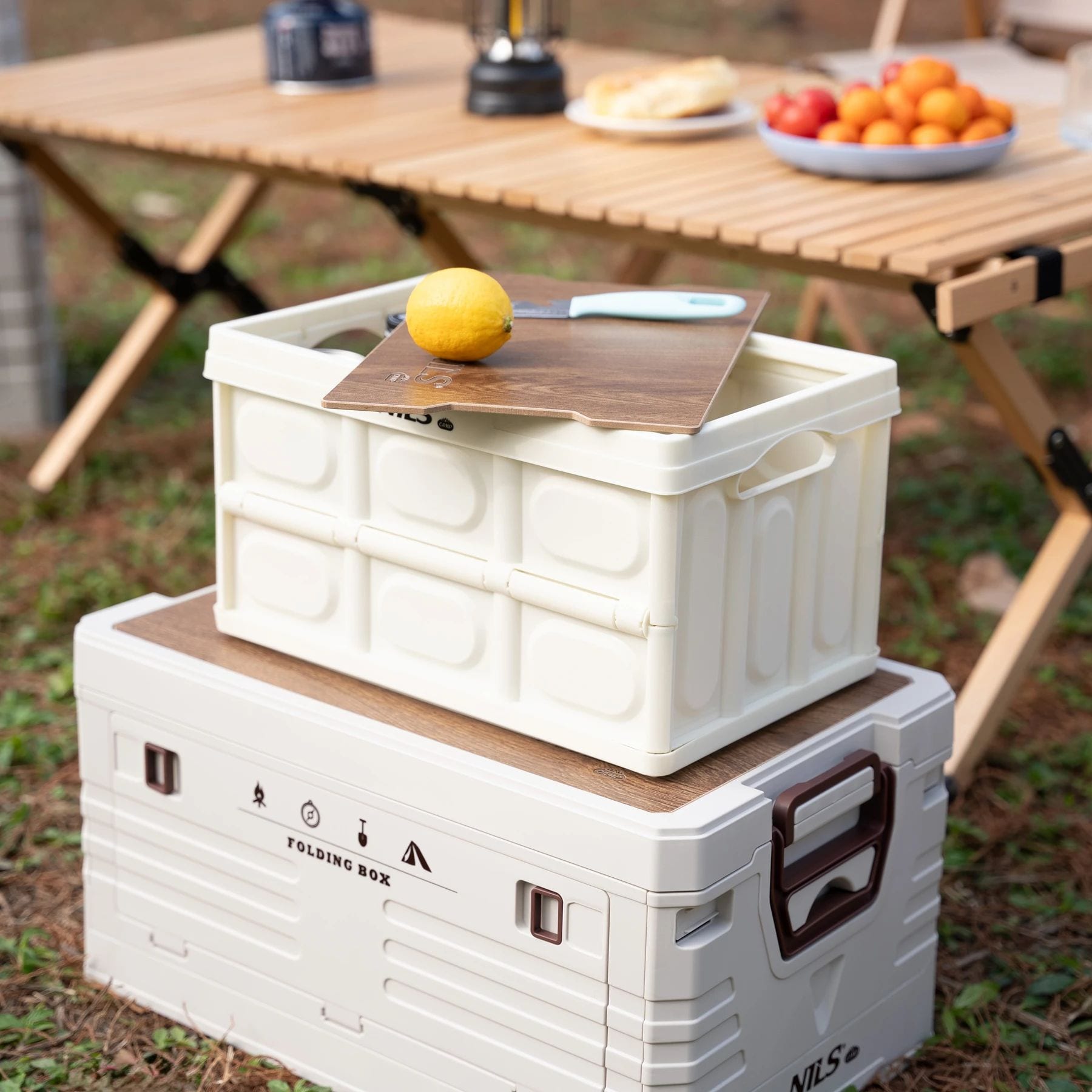 Nils Camp NCB4007 Transport Crate with Wooden Top 9 l