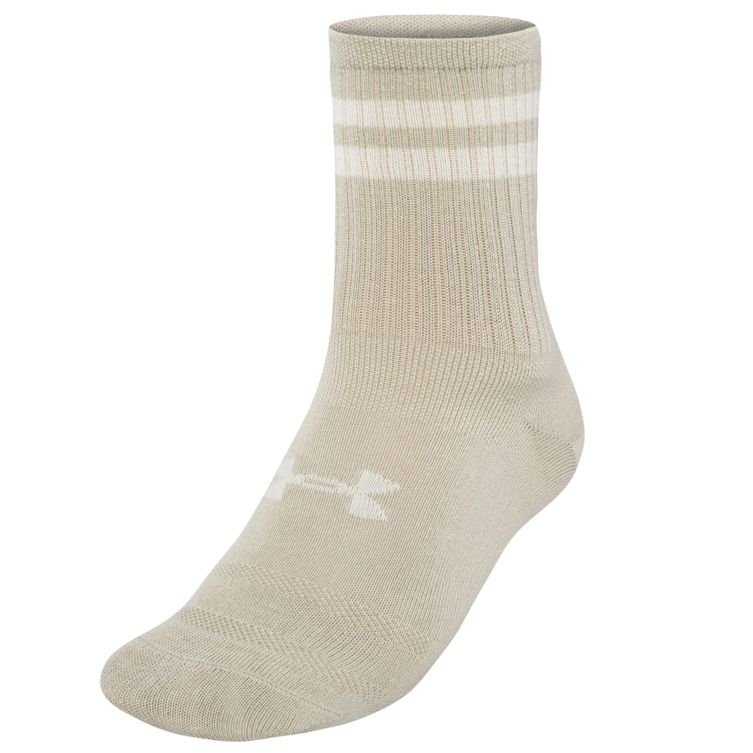 Under Armour Essential Socks Crew Stone / Timberwolf Taupe - 6 pairs