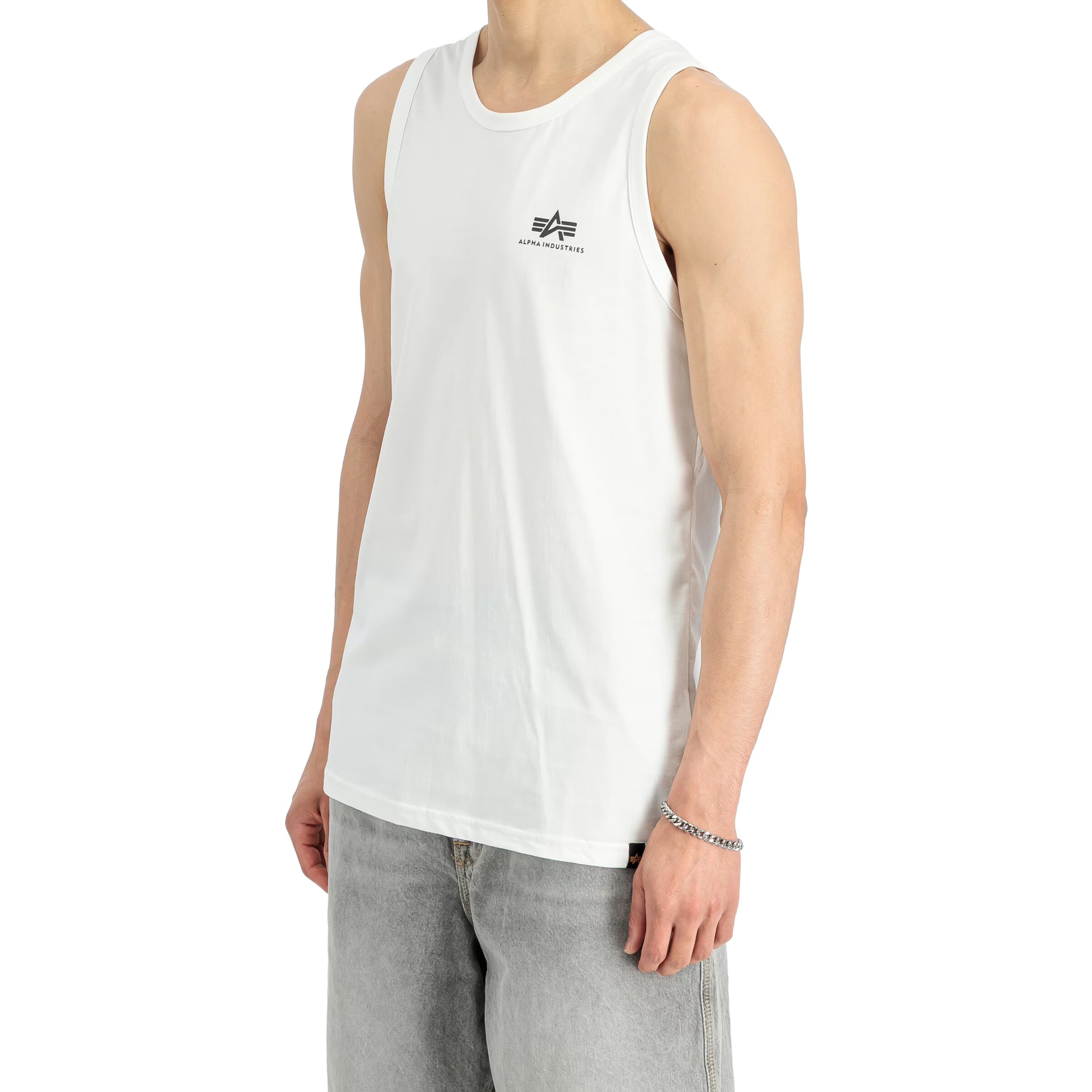 Alpha Industries Small Logo Tank Top - White