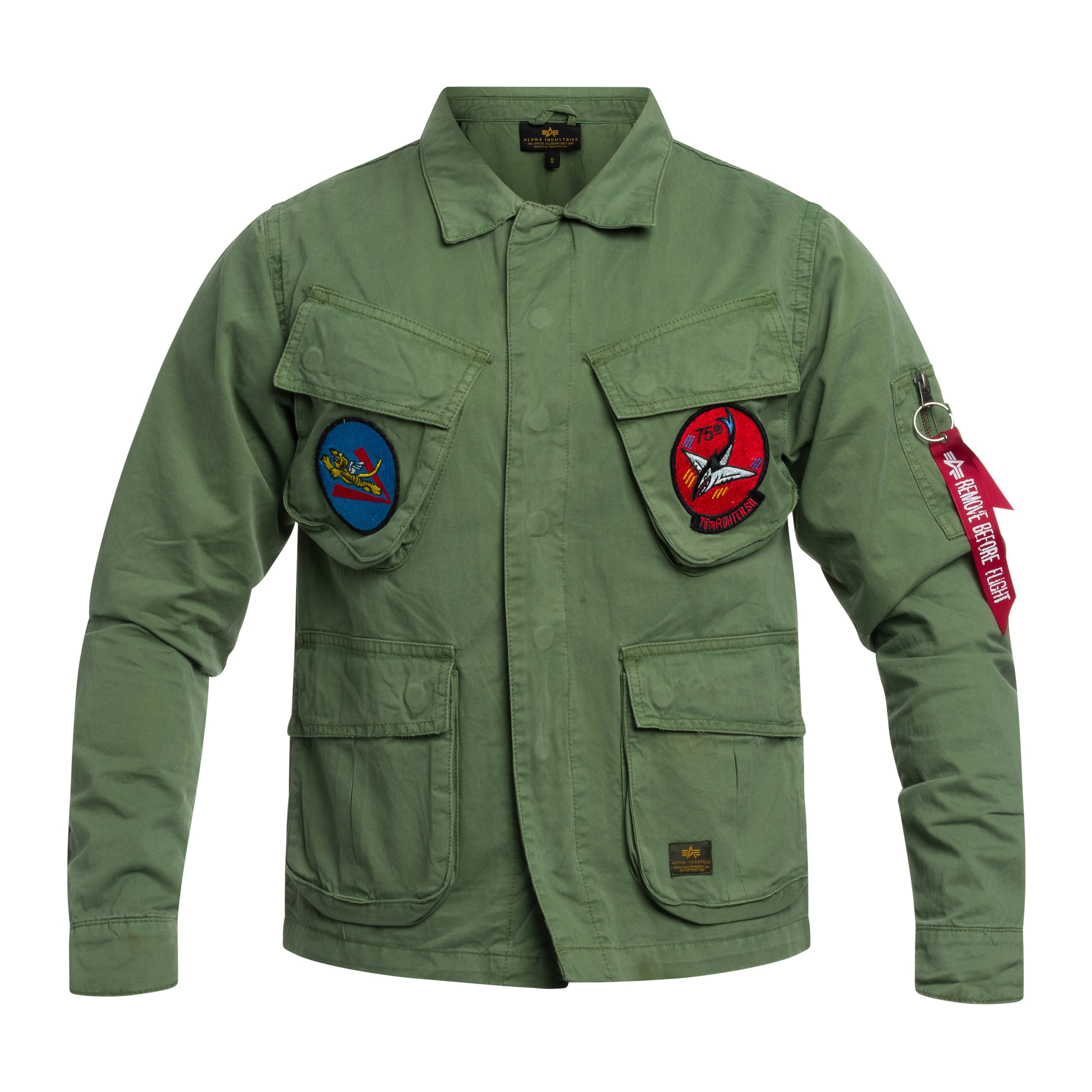 ALPHA INDUSTRIES FLYING ジャケット Mサイズ　緑 Vintage Alpha Industries Inc Flight Jacket Light Jacket