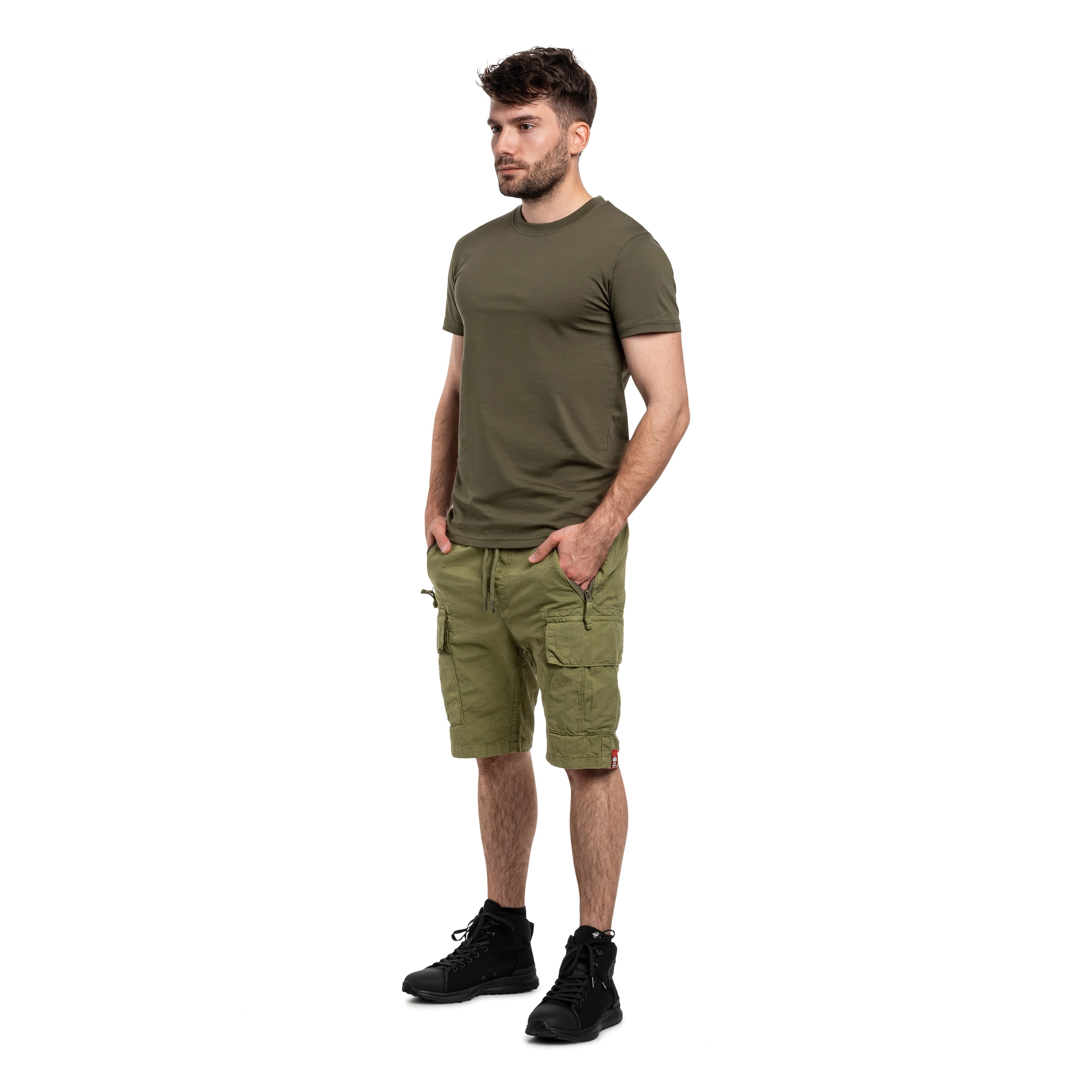 Alpha Industries Rip-Stop Joggers Shorts - Olive