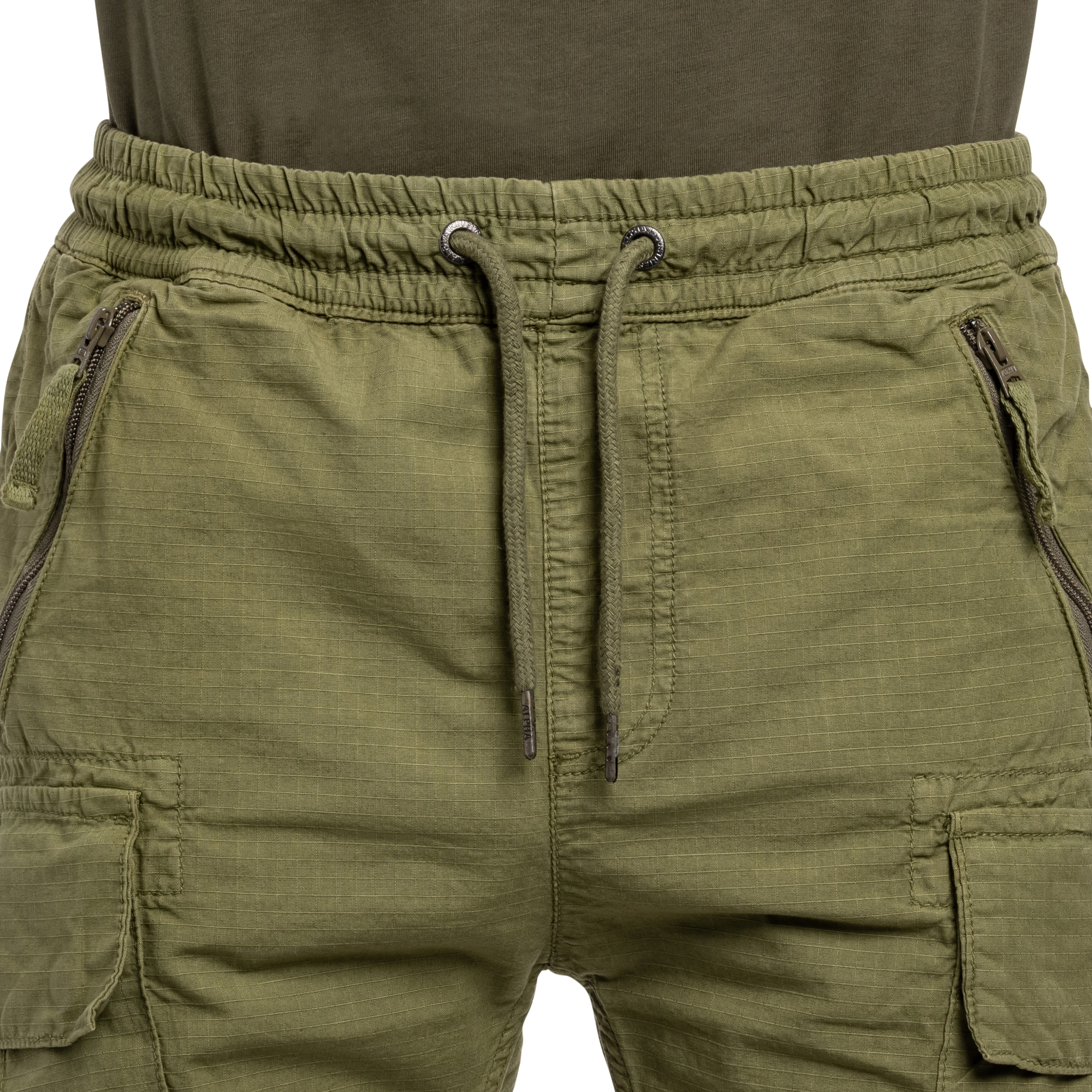 Alpha Industries Rip-Stop Joggers Shorts - Olive