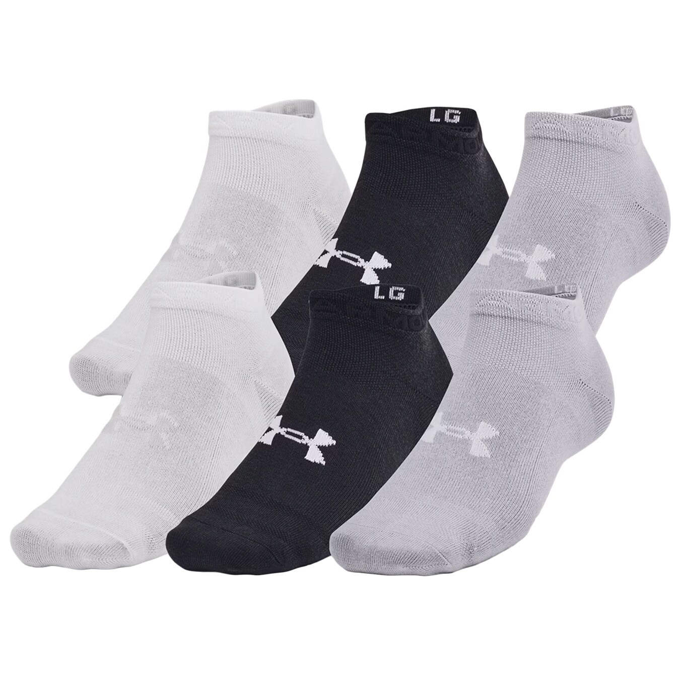 Under Armour Essential Low Cut Socks Black/Halo Grey - 6 pairs