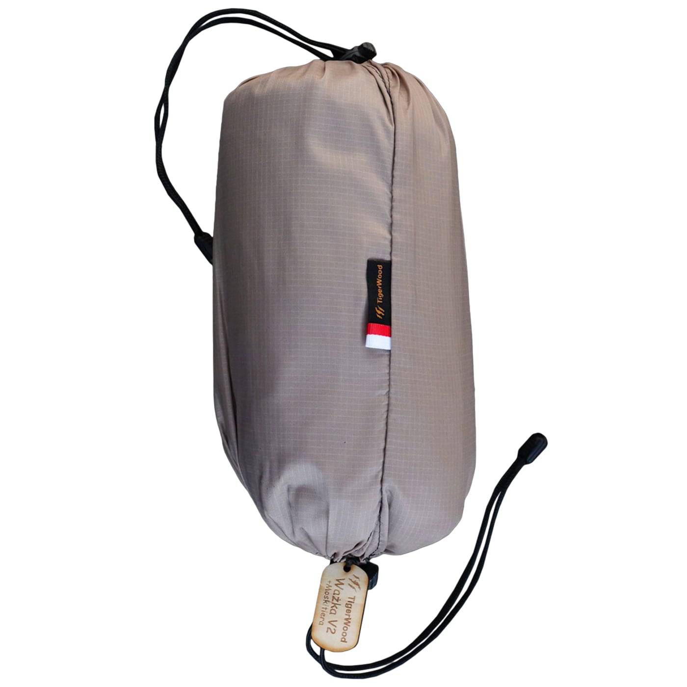 TigerWood Dragonfly V2 Pocket Ultralight Hammock Desert  - with mosquito net