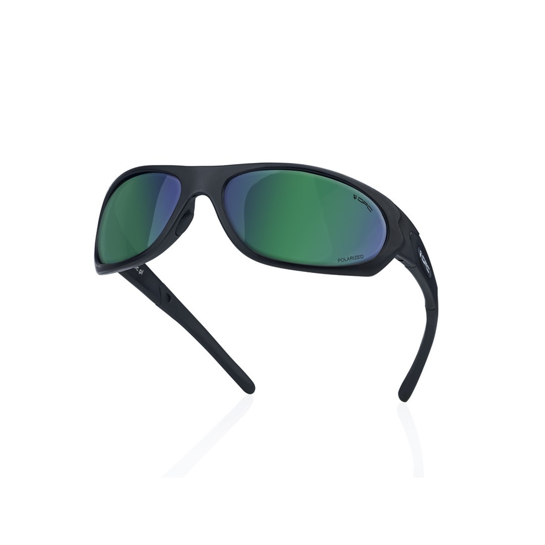 OPC Military Marines Polarised Sunglasses Black Matt Green Revo