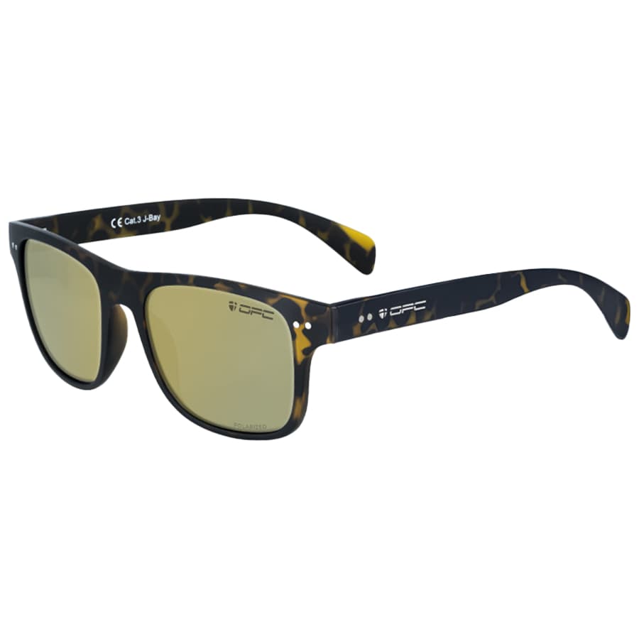 OPC Lifestyle J-Bay Polarised Sunglasses Matt Demi Gold Revo