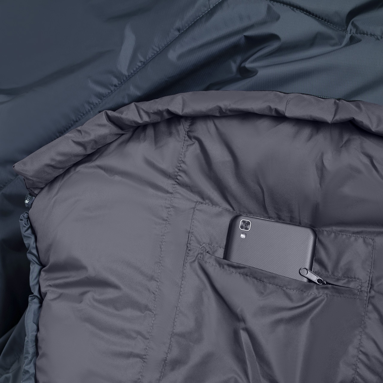 Alpinus Fiber Pro 1100 Left Sleeping Bag - Grey