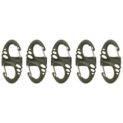 M-Tac S-Hook Plastic Carabiner Olive - 5 pcs.