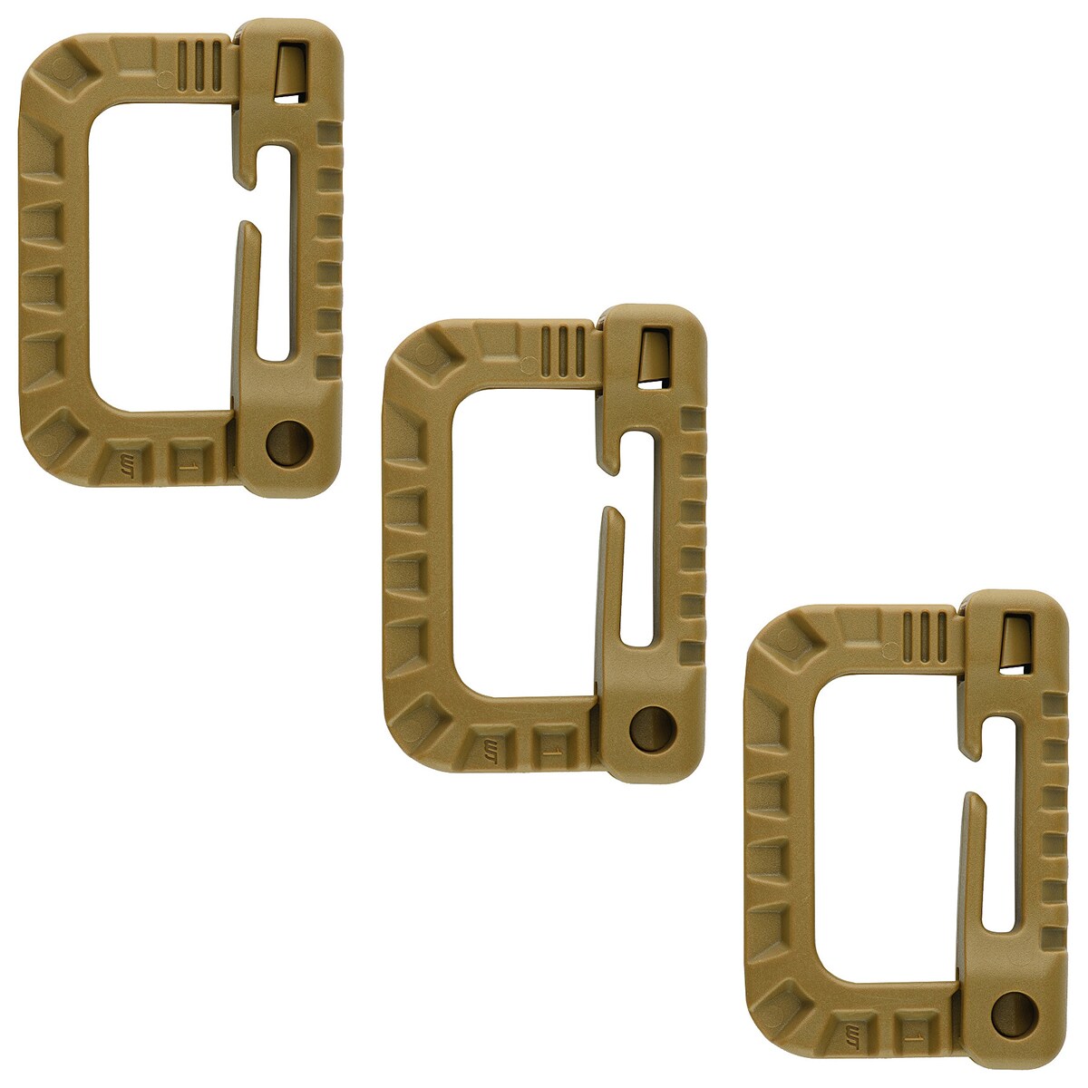 M-Tac D-ring Carabiner Coyote Brown - 3 pcs.