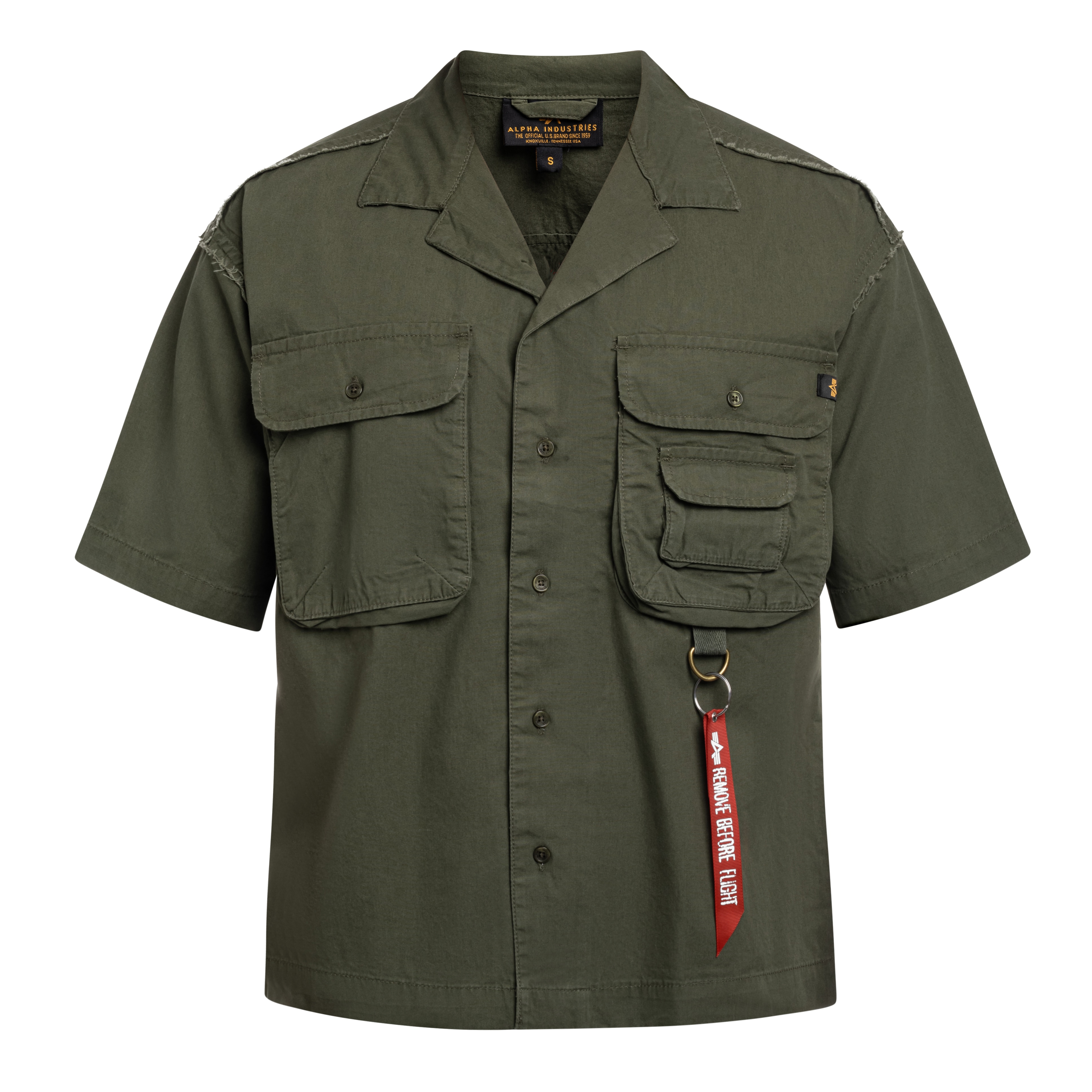 Alpha Industries Aloha Safari Short Sleeve Shirt - Dark Olive