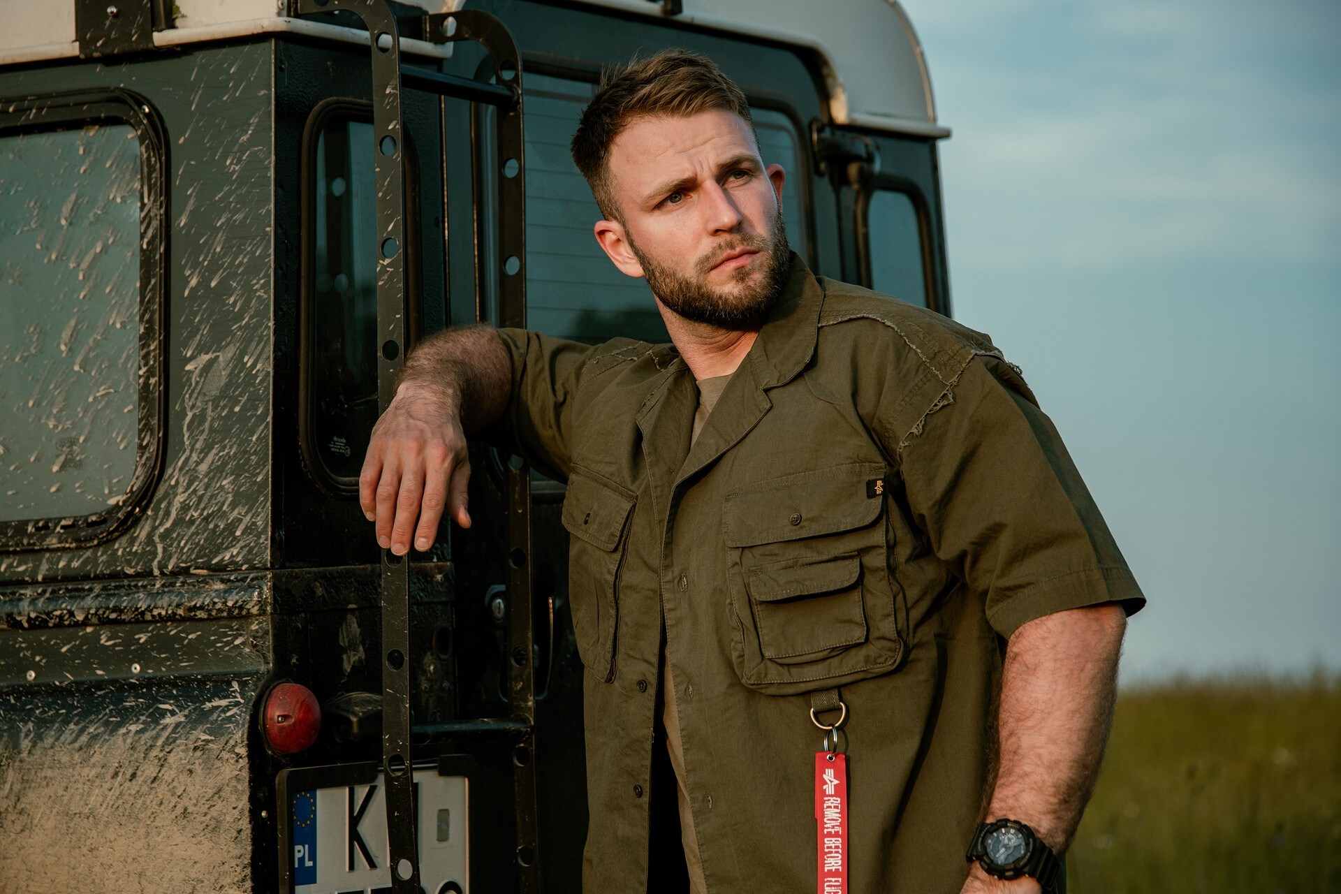 Alpha Industries Aloha Safari Short Sleeve Shirt - Dark Olive