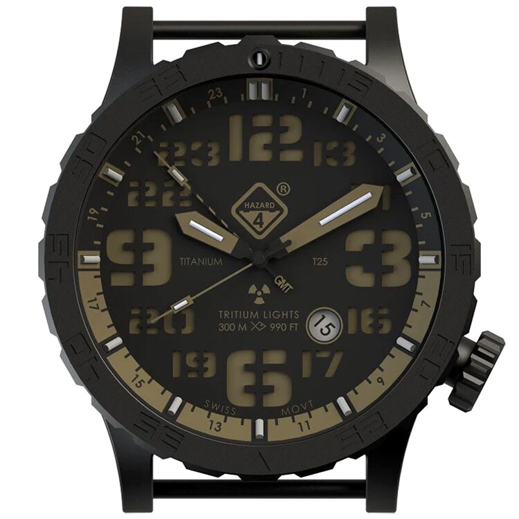 Hazard 4 Heavy Water Diver Cavern B GMT Watch - Black/Green