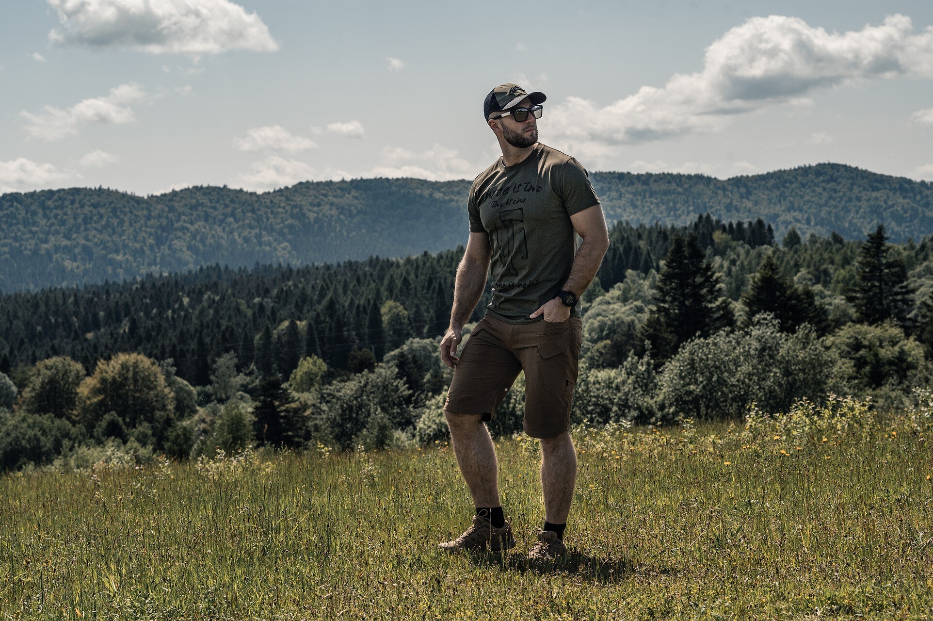 Helikon One Is None T-Shirt - Olive Green