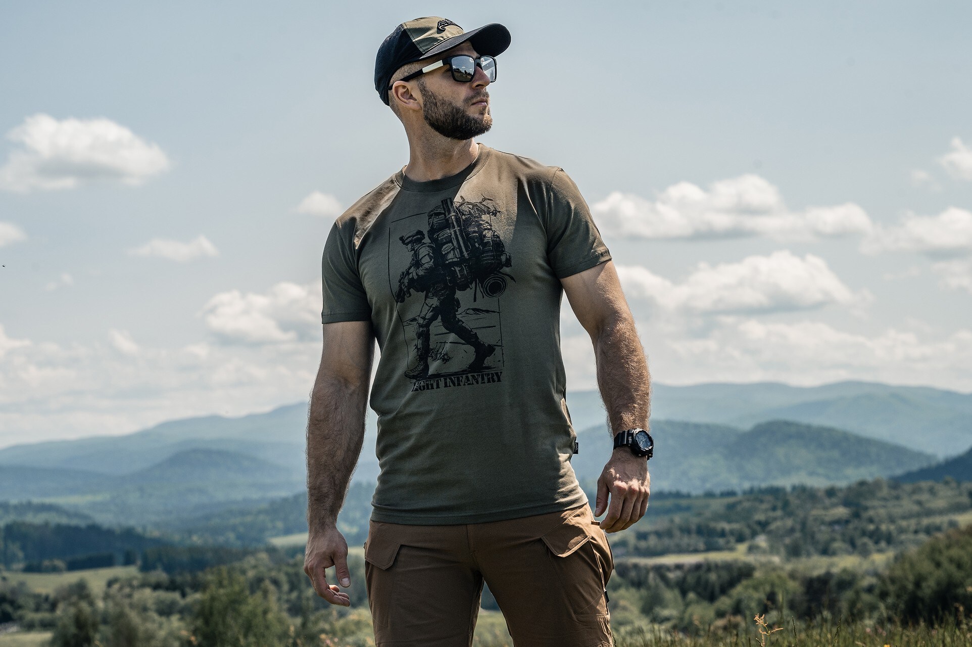 Helikon-Tex Light Infantry T-Shirt - Olive Green