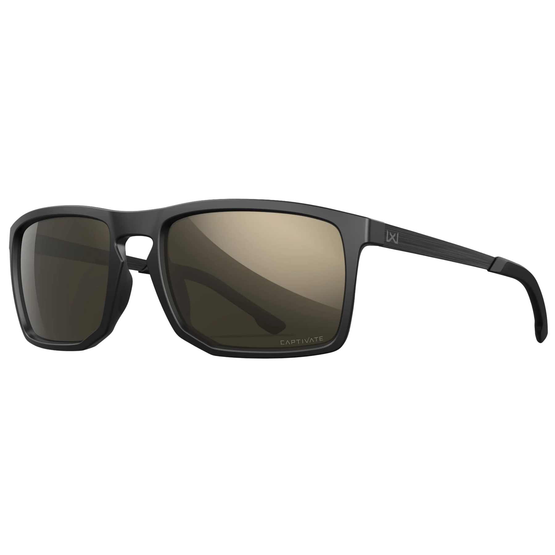 Wiley X Axe Tactical Glasses - Captivate Polarized Tungsten Mirror/Matte Black