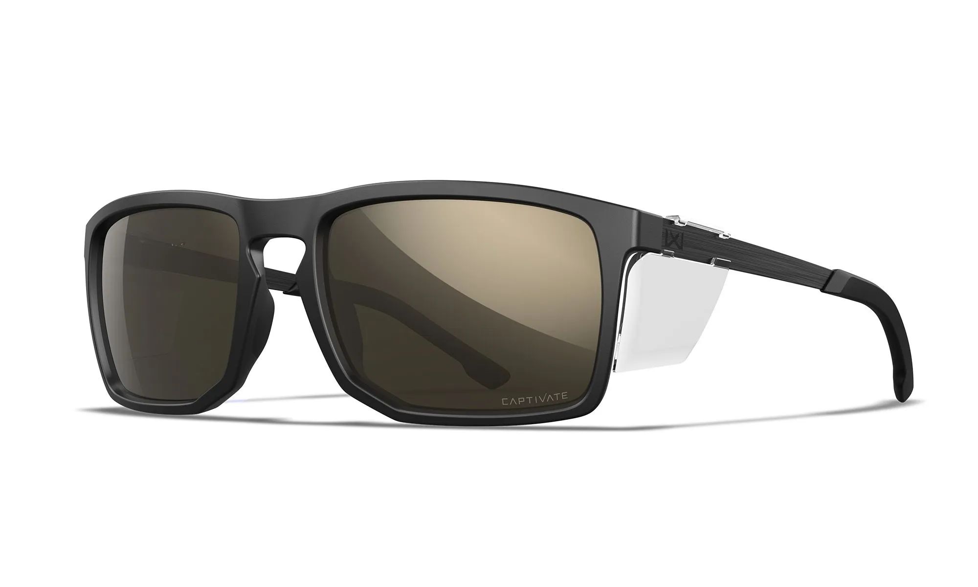 Wiley X Axe Tactical Glasses - Captivate Polarized Tungsten Mirror/Matte Black