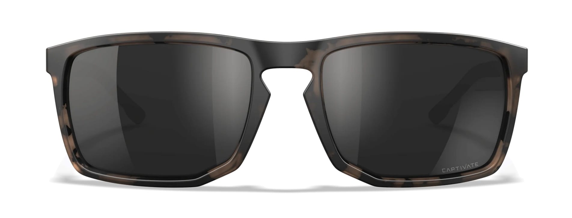 Wiley X Axe Tactical Glasses - Captivate Polarized Black Mirror/Matte Tortoise Brown