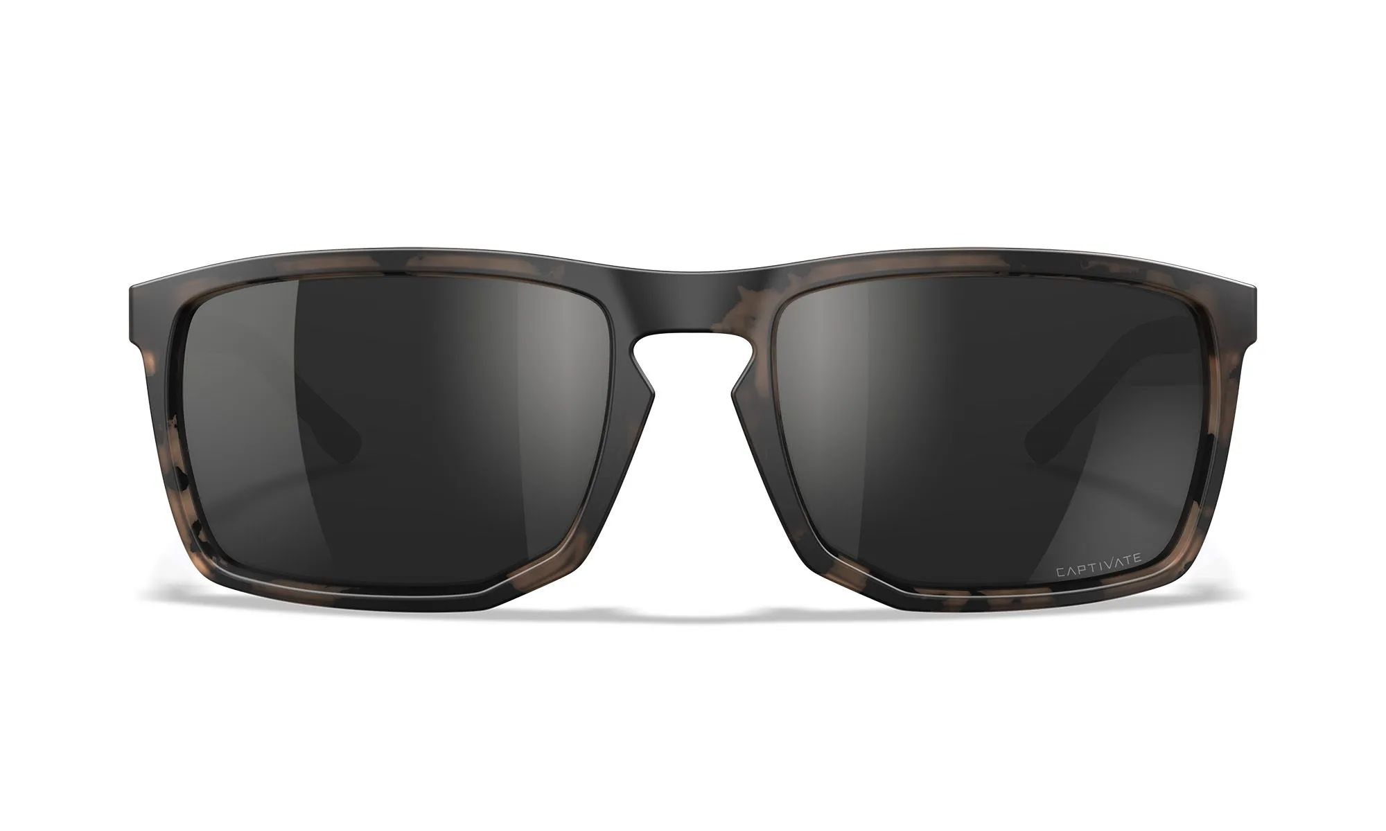 Wiley X Axe Tactical Glasses - Captivate Polarized Black Mirror/Matte Tortoise Brown