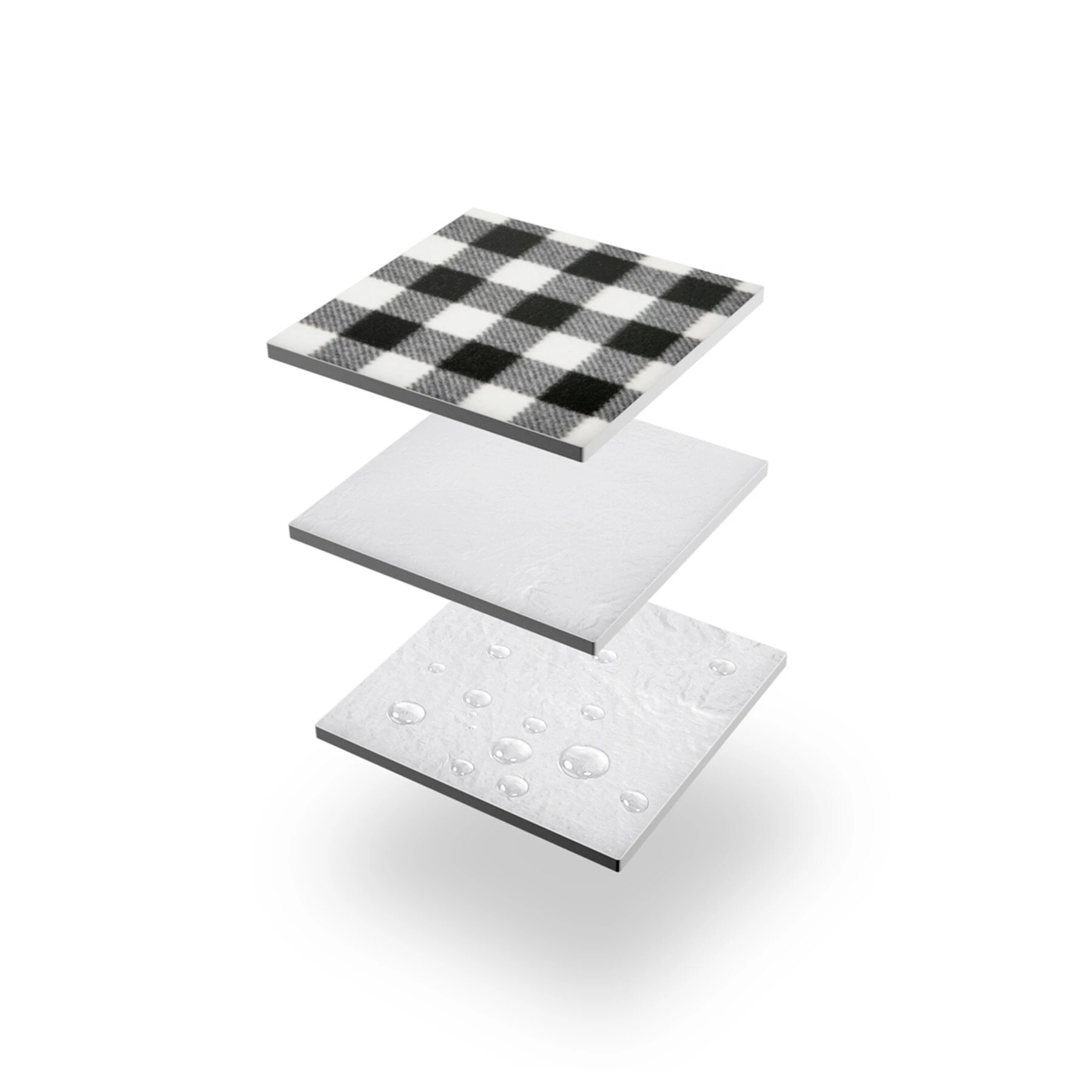 Nils Camp NC2311 ALU Picnic Blanket 200 x 200 cm - White and Black