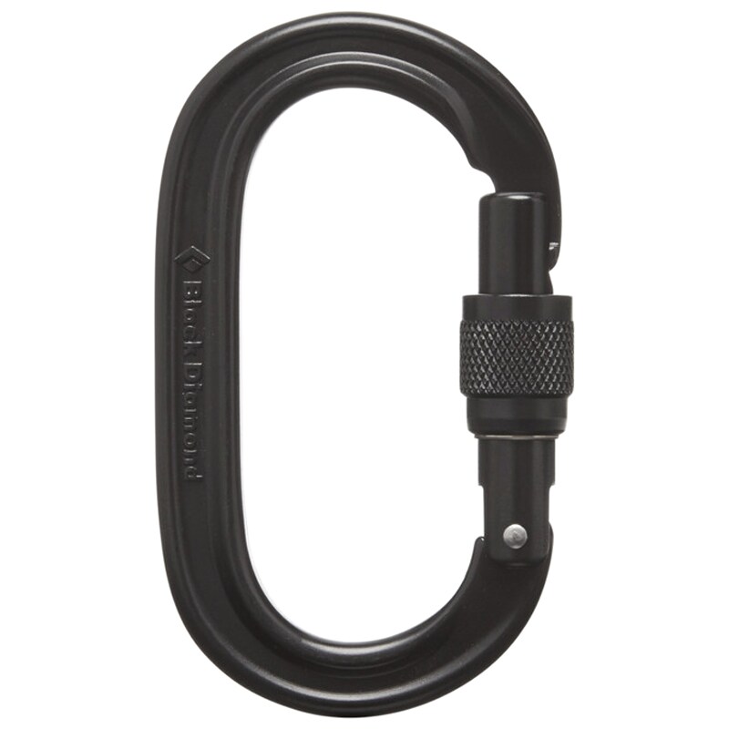 Black Diamond Oval Keylock Screwgate Carabiner - Black