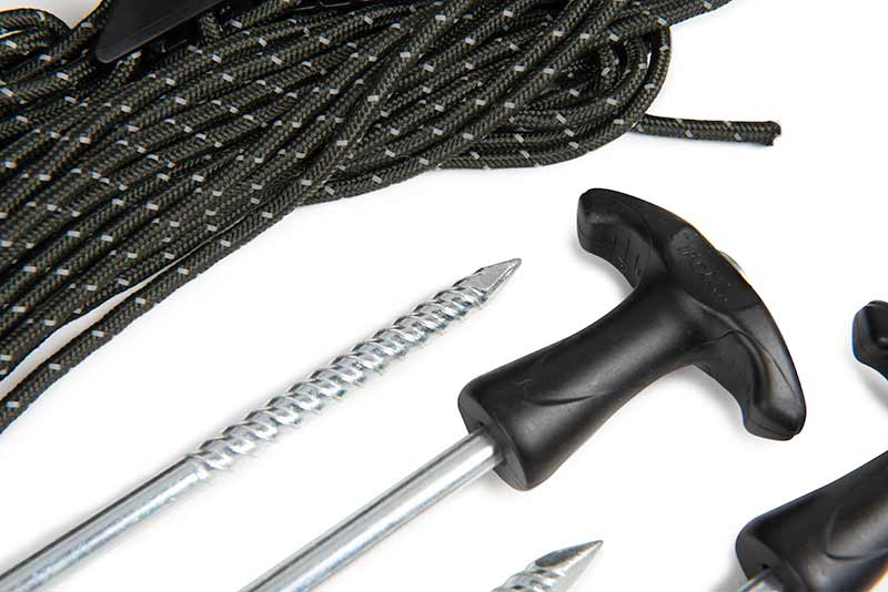 Fox Voyager Bivvy Storm Pack Set of Pegs and Guy Ropes