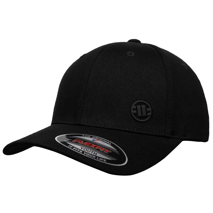 Pitbull Full Cap Youth Logo - Black