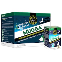 Mugga Electrofumigator with Praletrin 1.2% cartridge for 45 nights - 35 ml + 1 additional cartridge