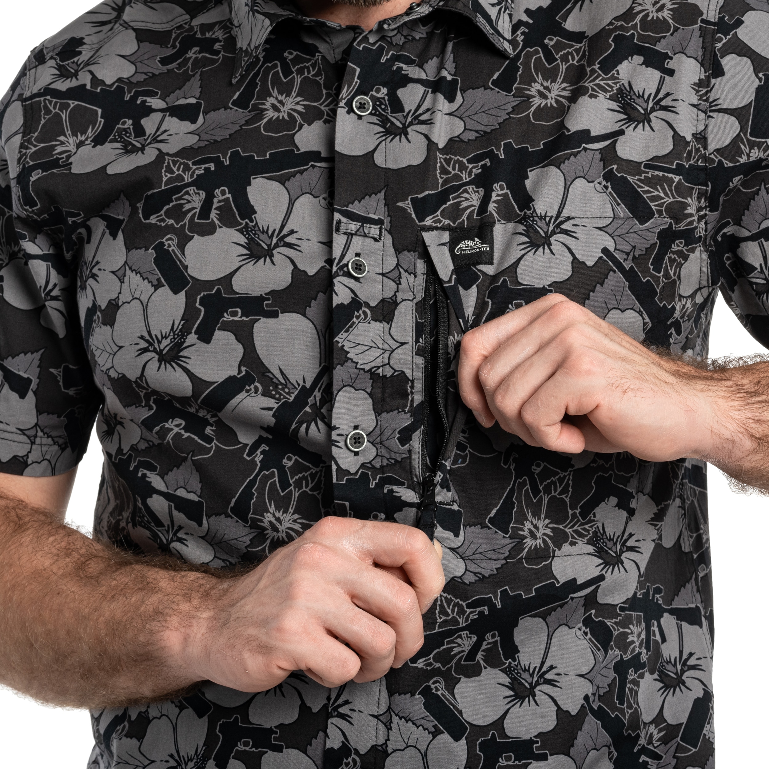 Helikon-Tex Tactical Hawaiian Short Sleeve Shirt - Dark Ops