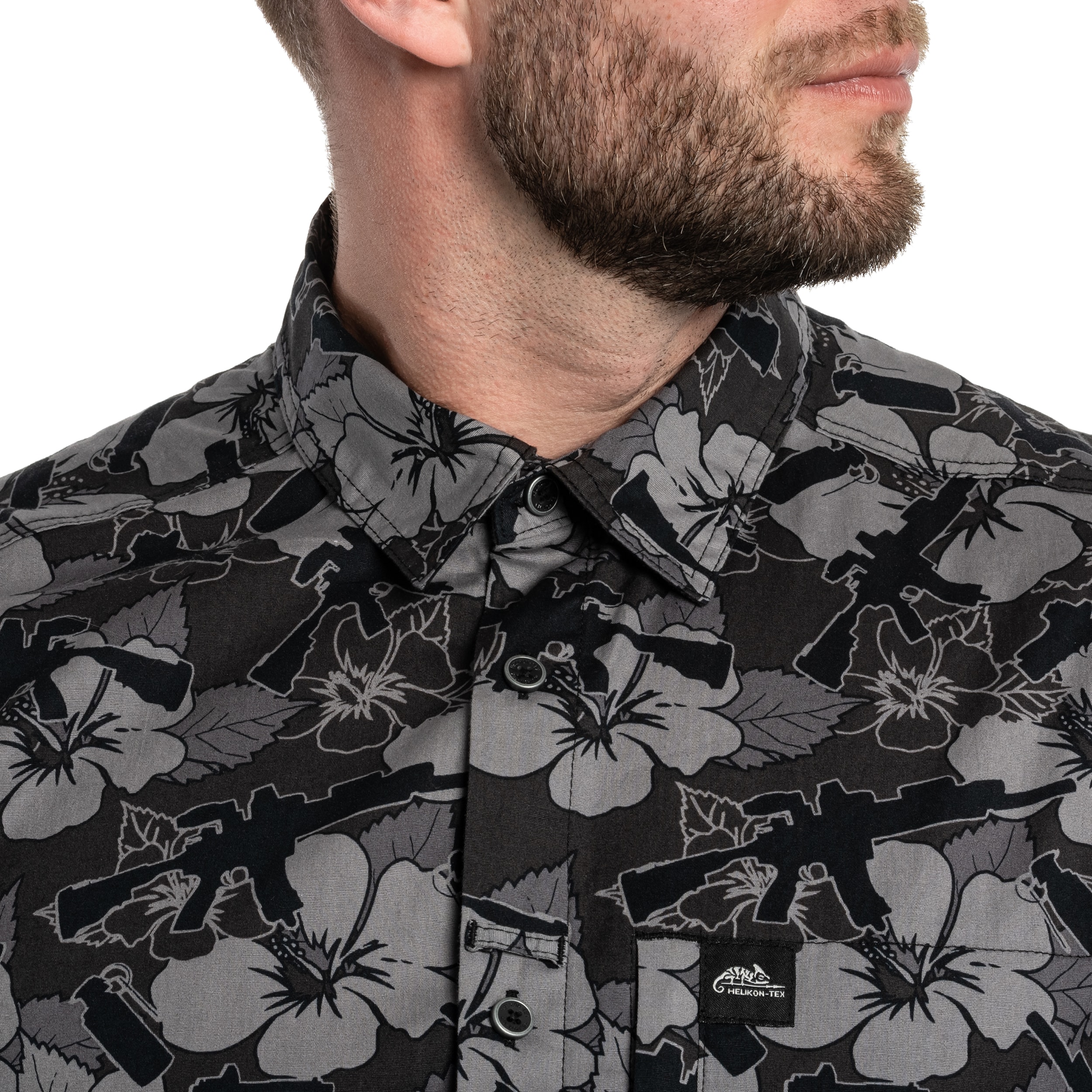 Helikon-Tex Tactical Hawaiian Short Sleeve Shirt - Dark Ops